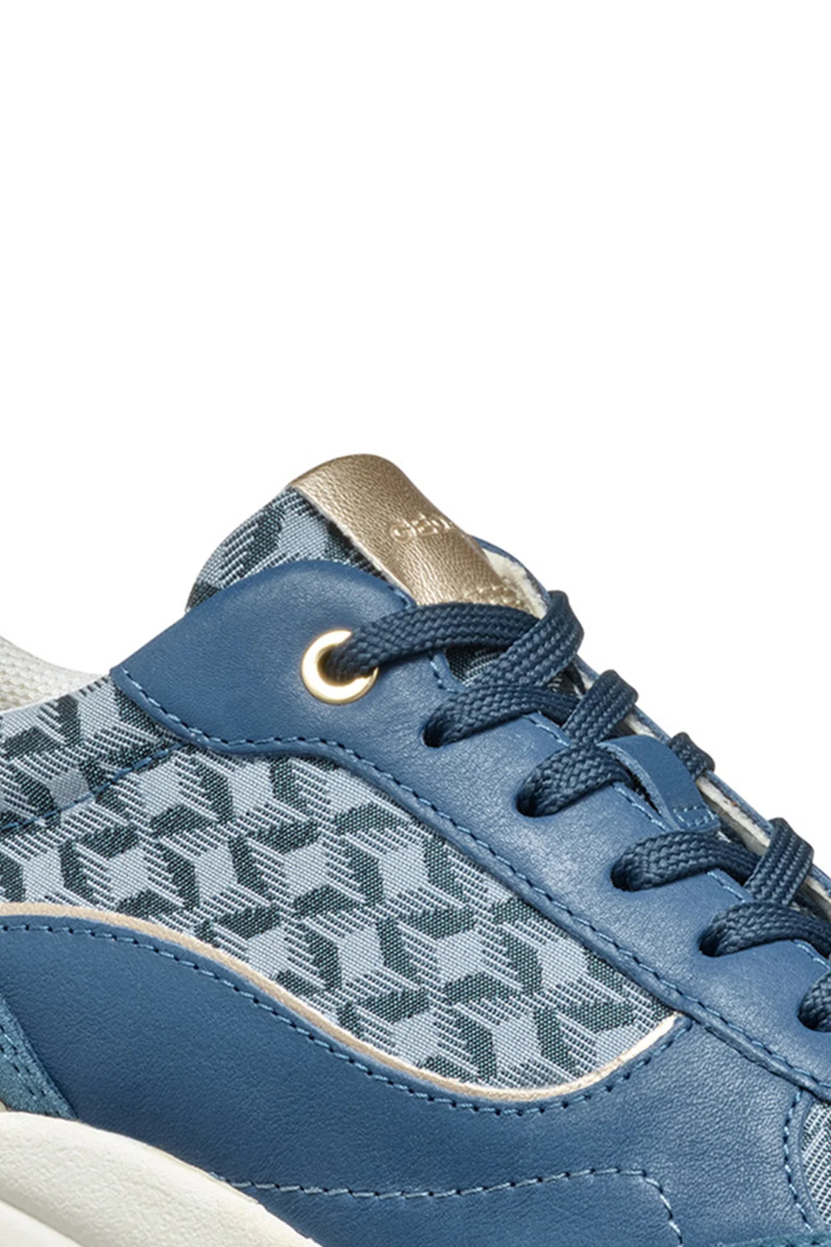 Geox Kadın Mavi D Spherica Ec13 A - Nap + Emb.Te Bağcıklı Dolgu Topuklu Sneaker - Image 8