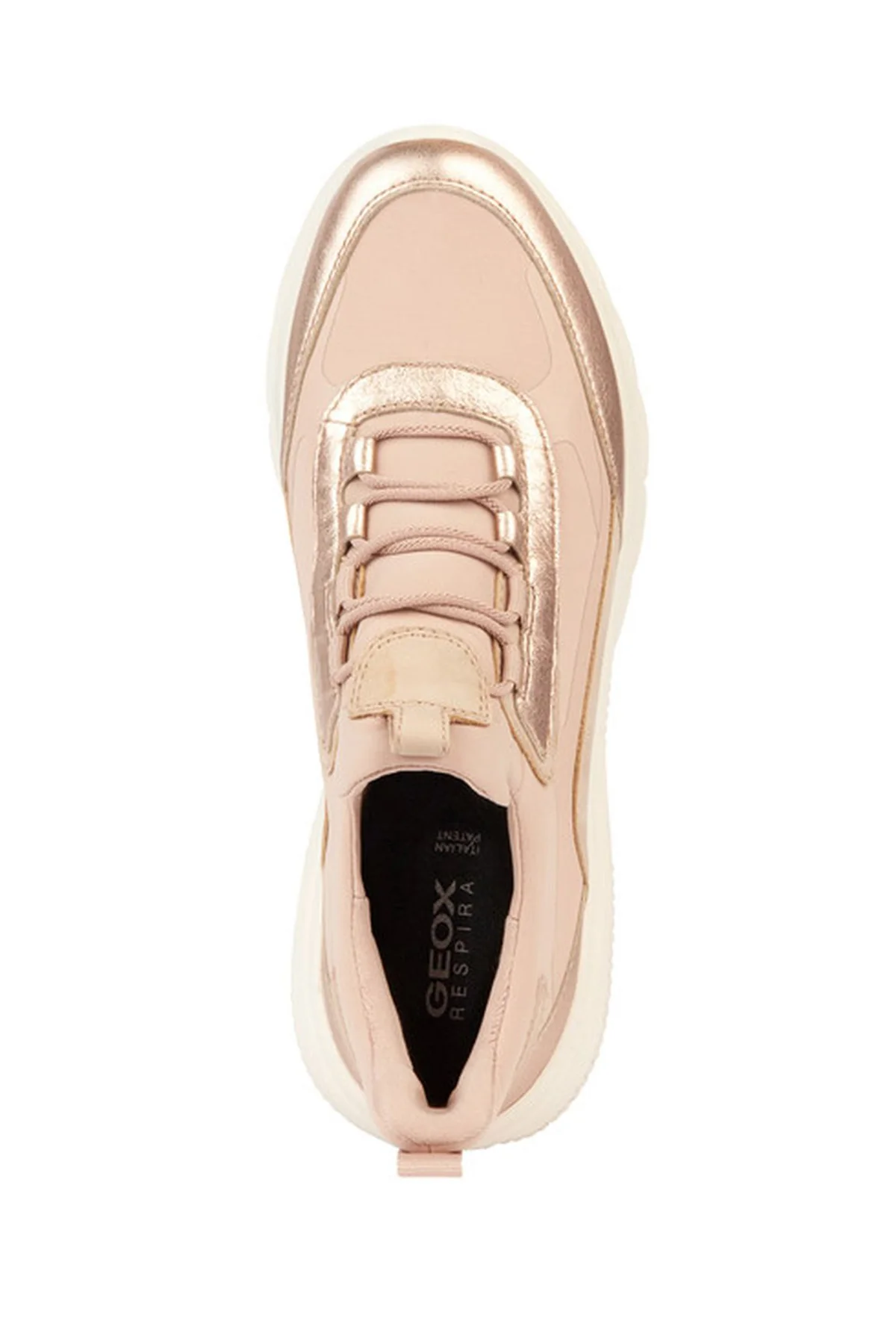 Geox Kadın Pembe Spherica Actif Bağcıklı Deri Sneaker - Image 5