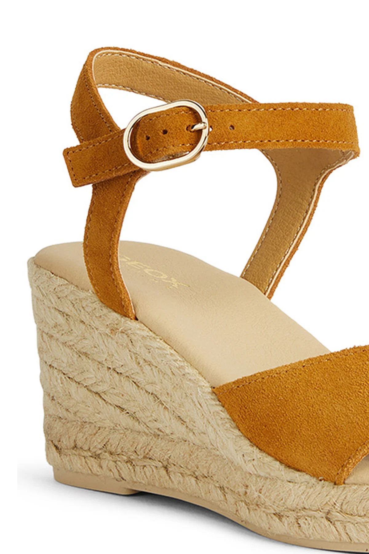 Geox Kadın Sarı Gelsa Low Dolgu Topuklu Süet Deri Espadril Sandalet - Image 8