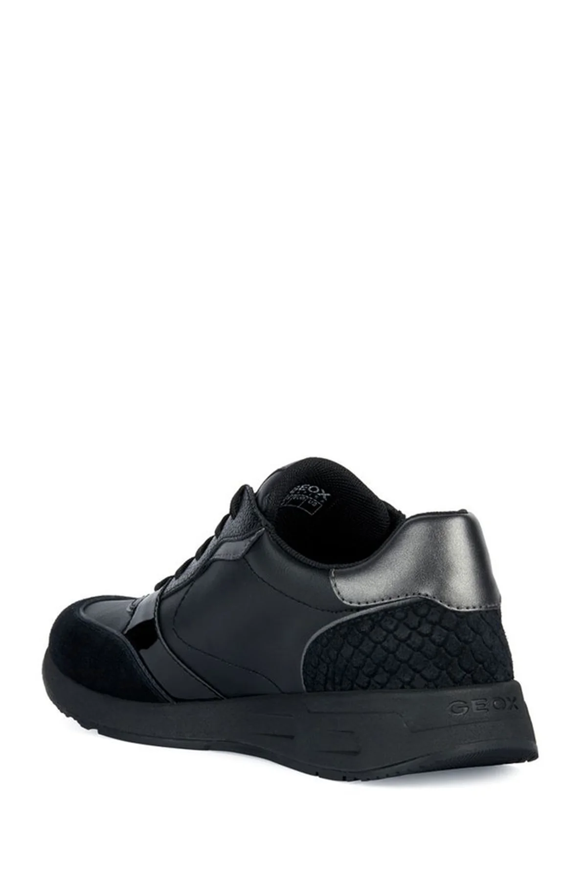 Geox Kadın Siyah Bulmya Bağcıklı Deri Sneaker - Image 2
