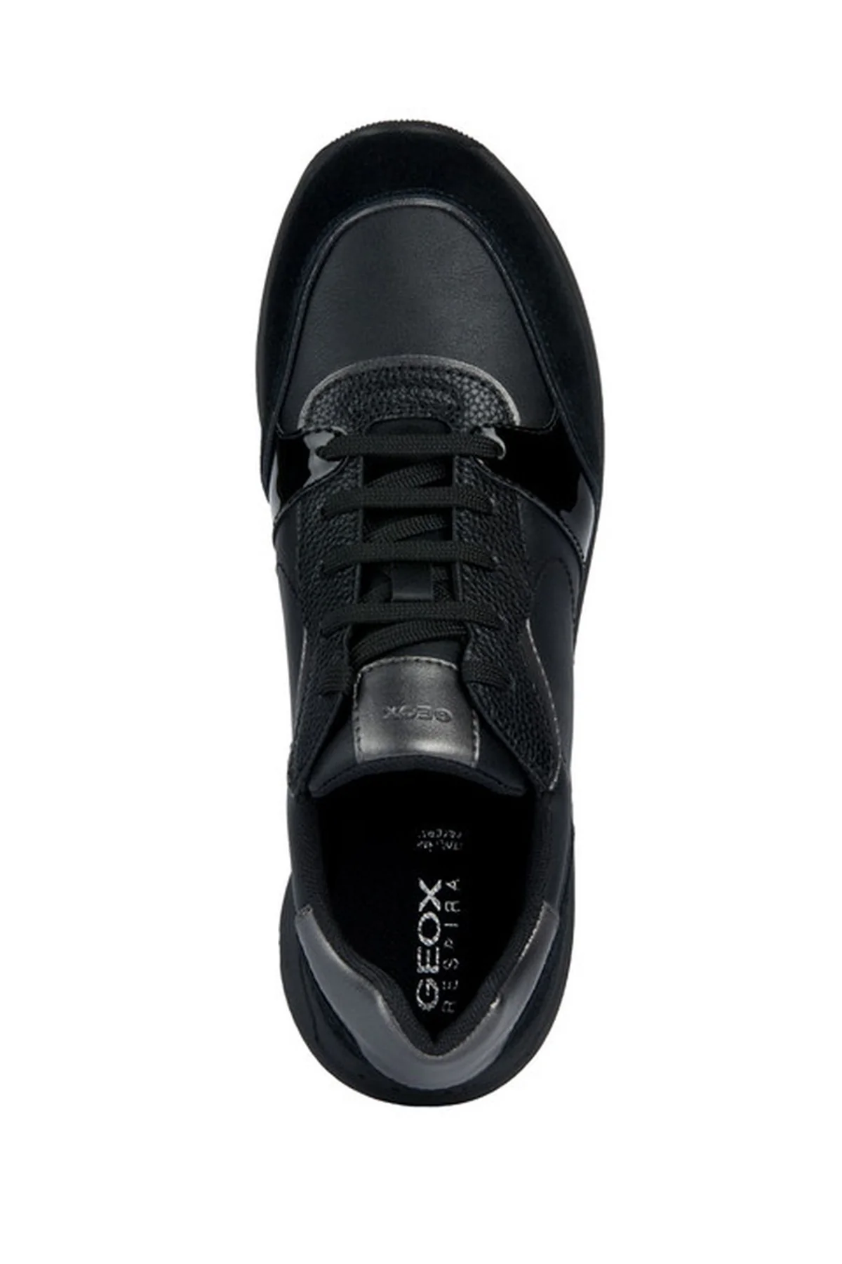 Geox Kadın Siyah Bulmya Bağcıklı Deri Sneaker - Image 5