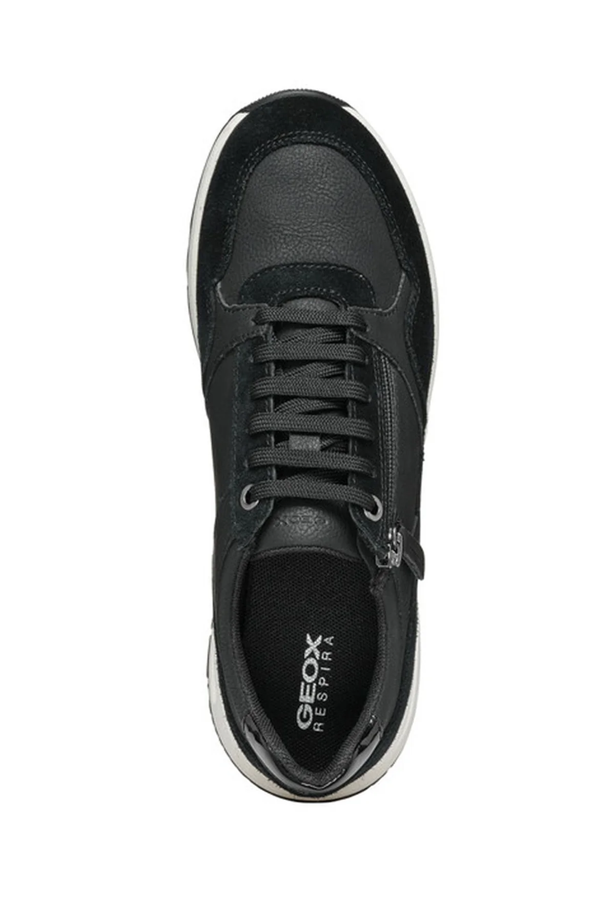 Geox Kadın Siyah Bulmya Bağcıklı Deri Sneaker - Image 5