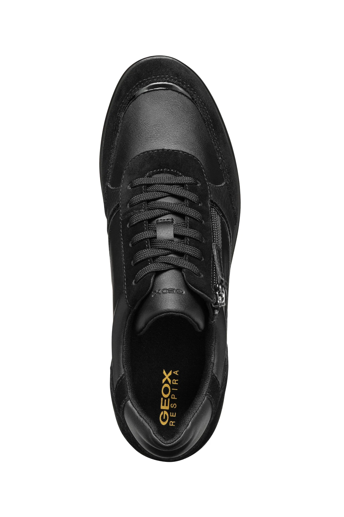 Geox Kadın Siyah D Ilde Bağcıklı Dolgu Topuklu Sneaker - Image 6