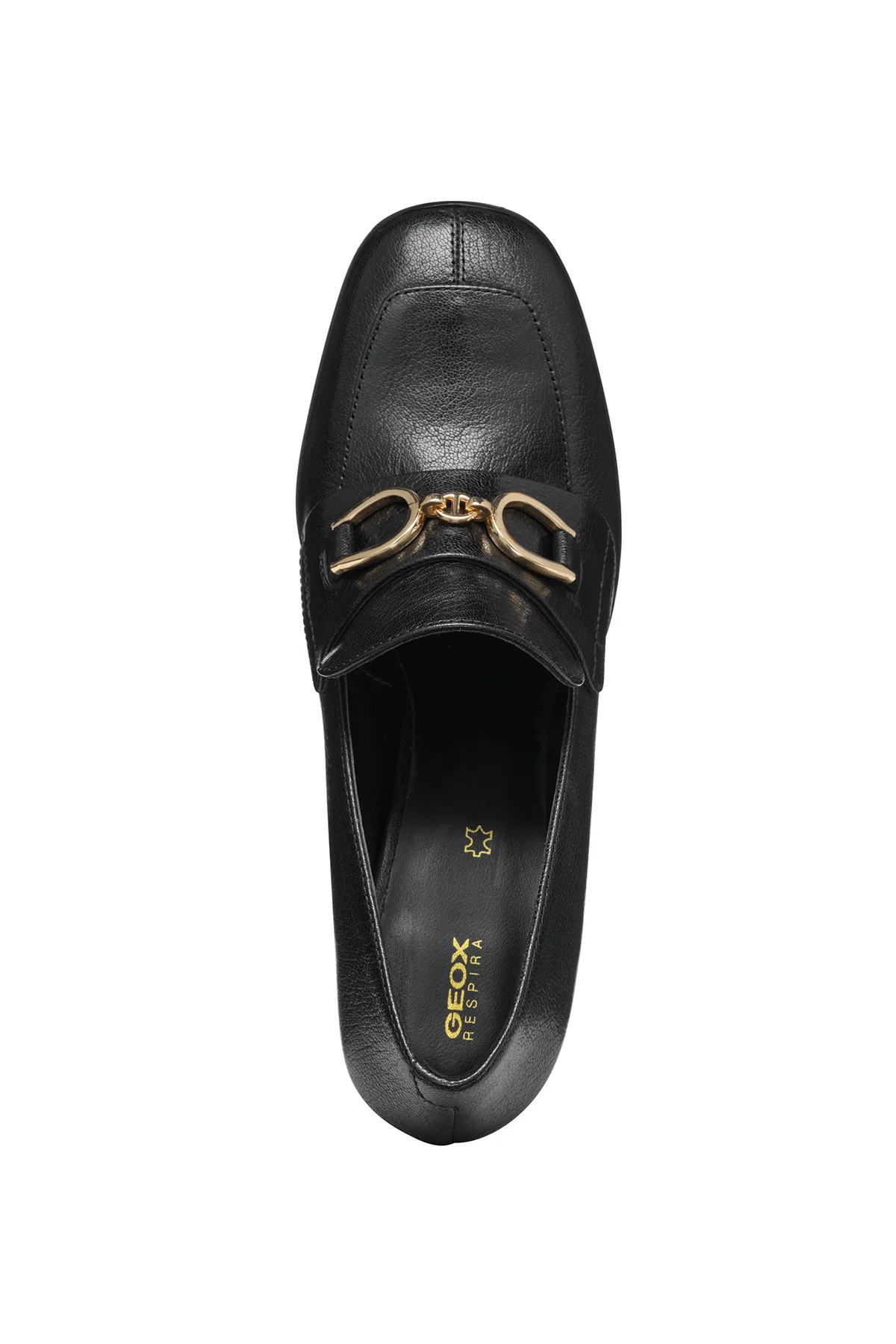 Geox Kadın Siyah D Teulada Topuklu Deri Loafer - Image 6