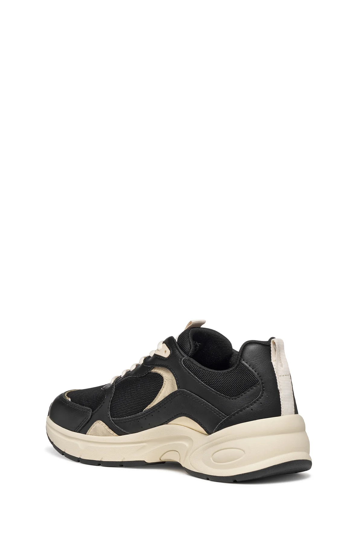 Geox Kadın Siyah D Zarvıa A - Mesh+Pearl.Gbk Bağcıklı Kalın Tabanlı Deri Sneaker - Image 2