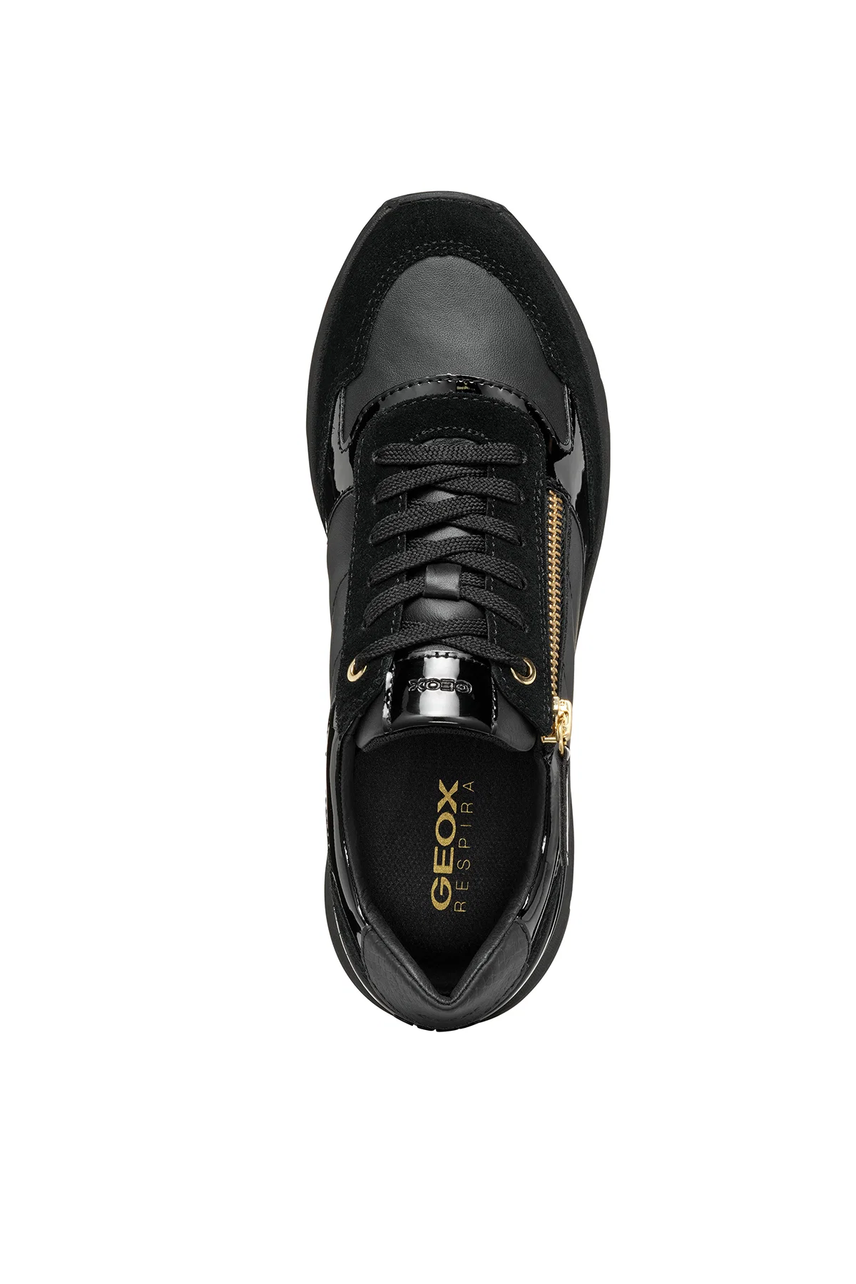 Geox Kadın Siyah Desya Bağcıklı Deri Sneaker - Image 6