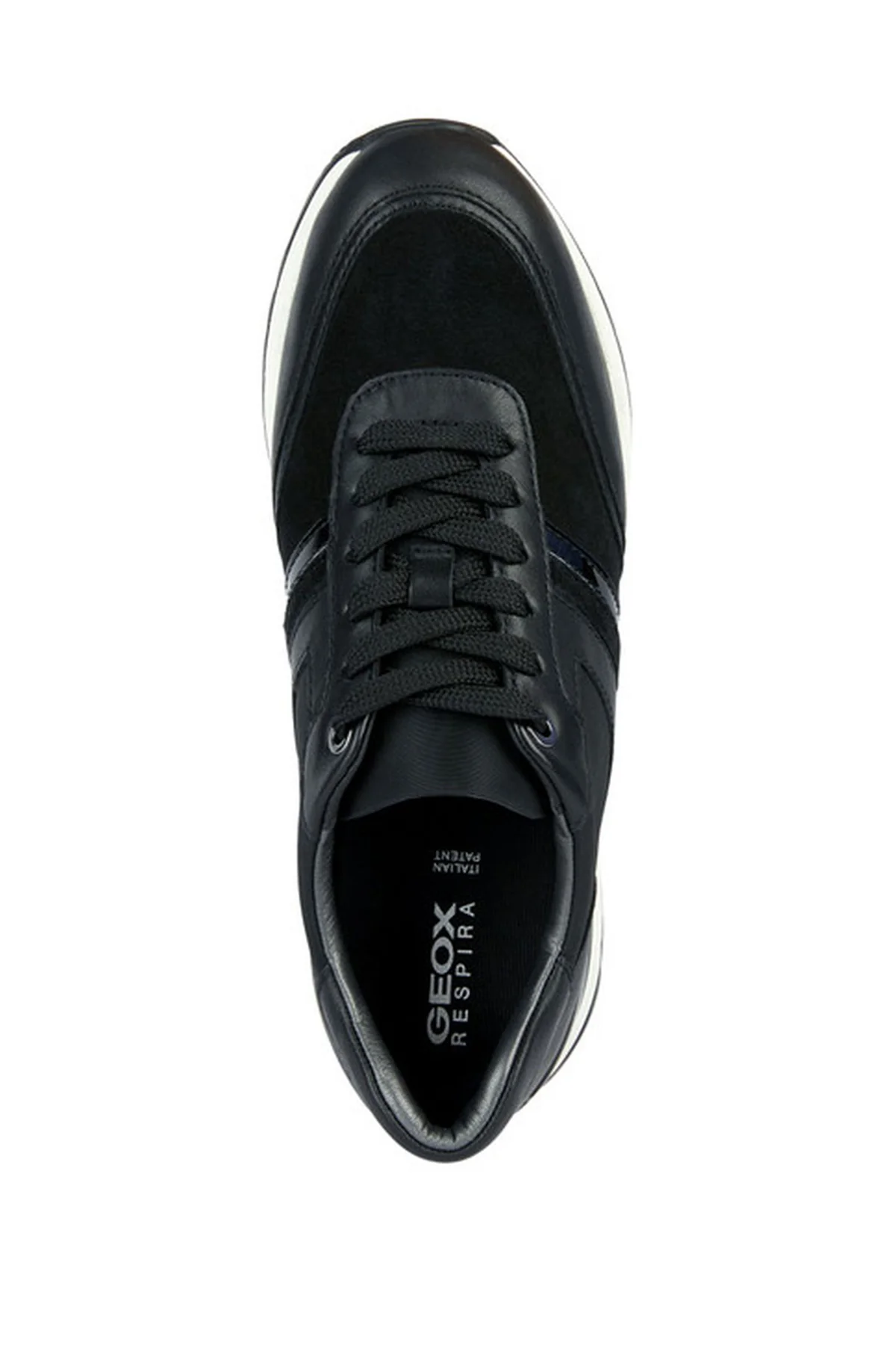 Geox Kadın Siyah Desya Deri Kalın Topuklu Bağcıklı Sneaker - Image 5
