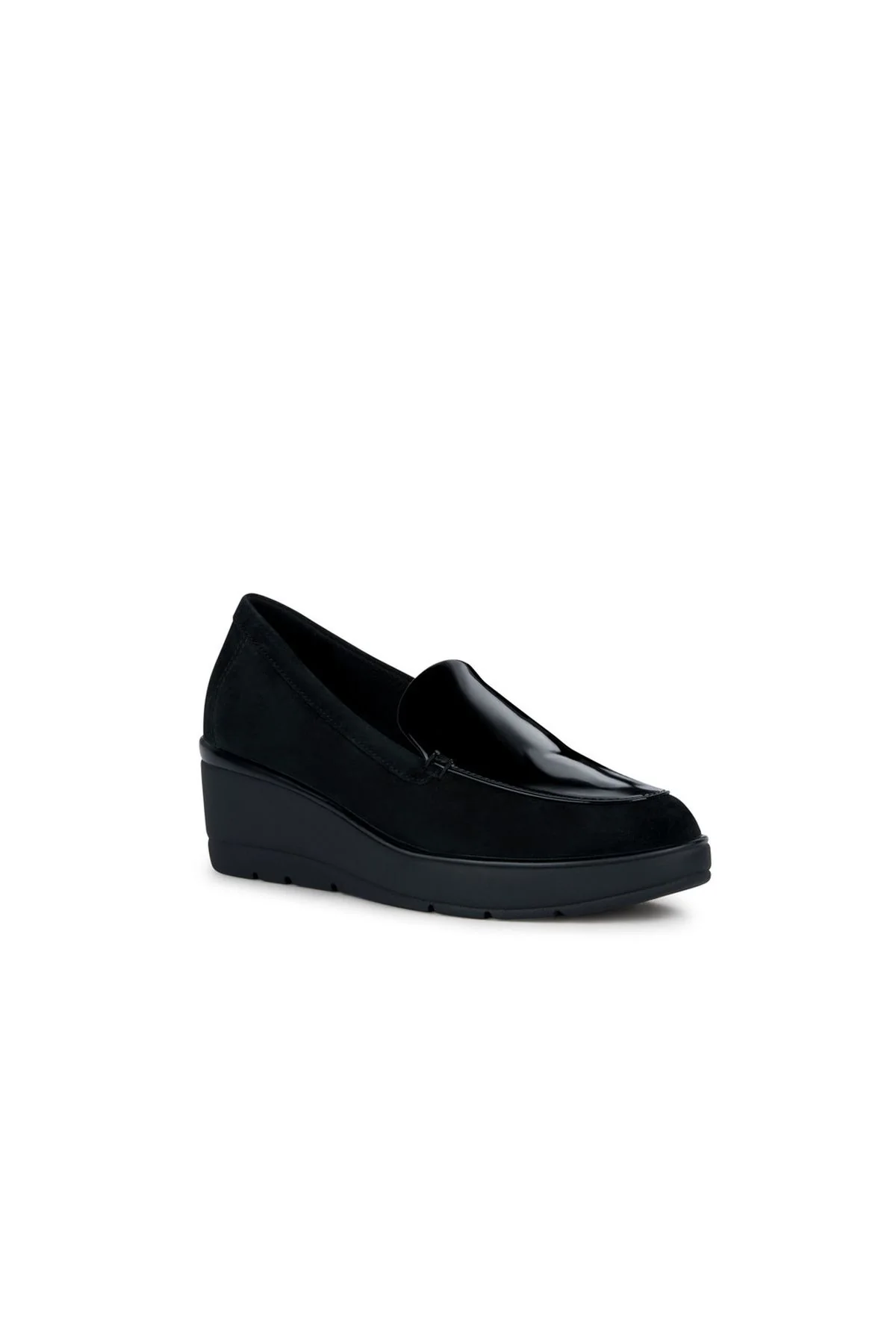 Geox Kadın Siyah İlde B Dolgu Topuklu Deri Loafer - Image 3