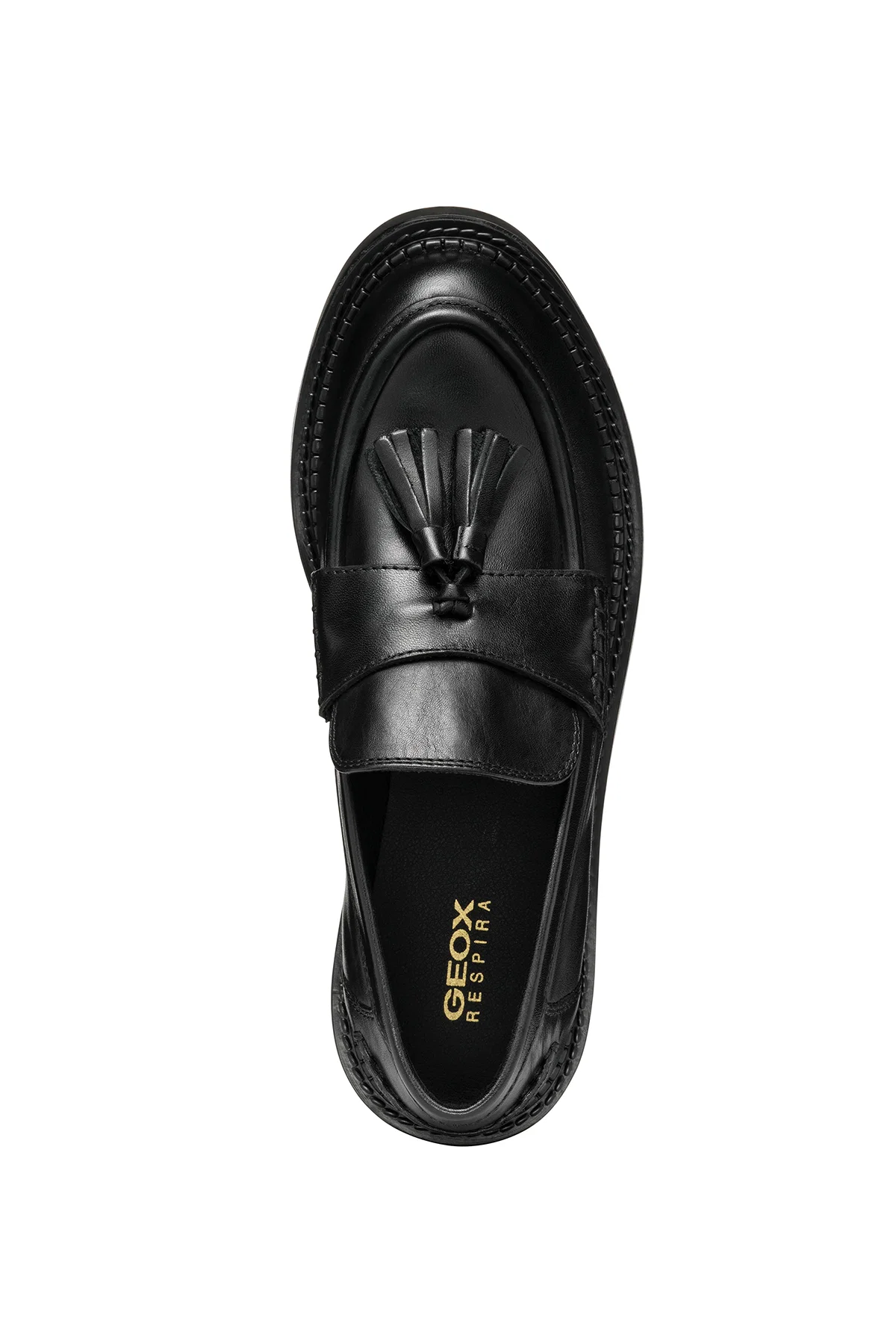 Geox Kadın Siyah Serilda Deri Maskülen Loafer - Image 9