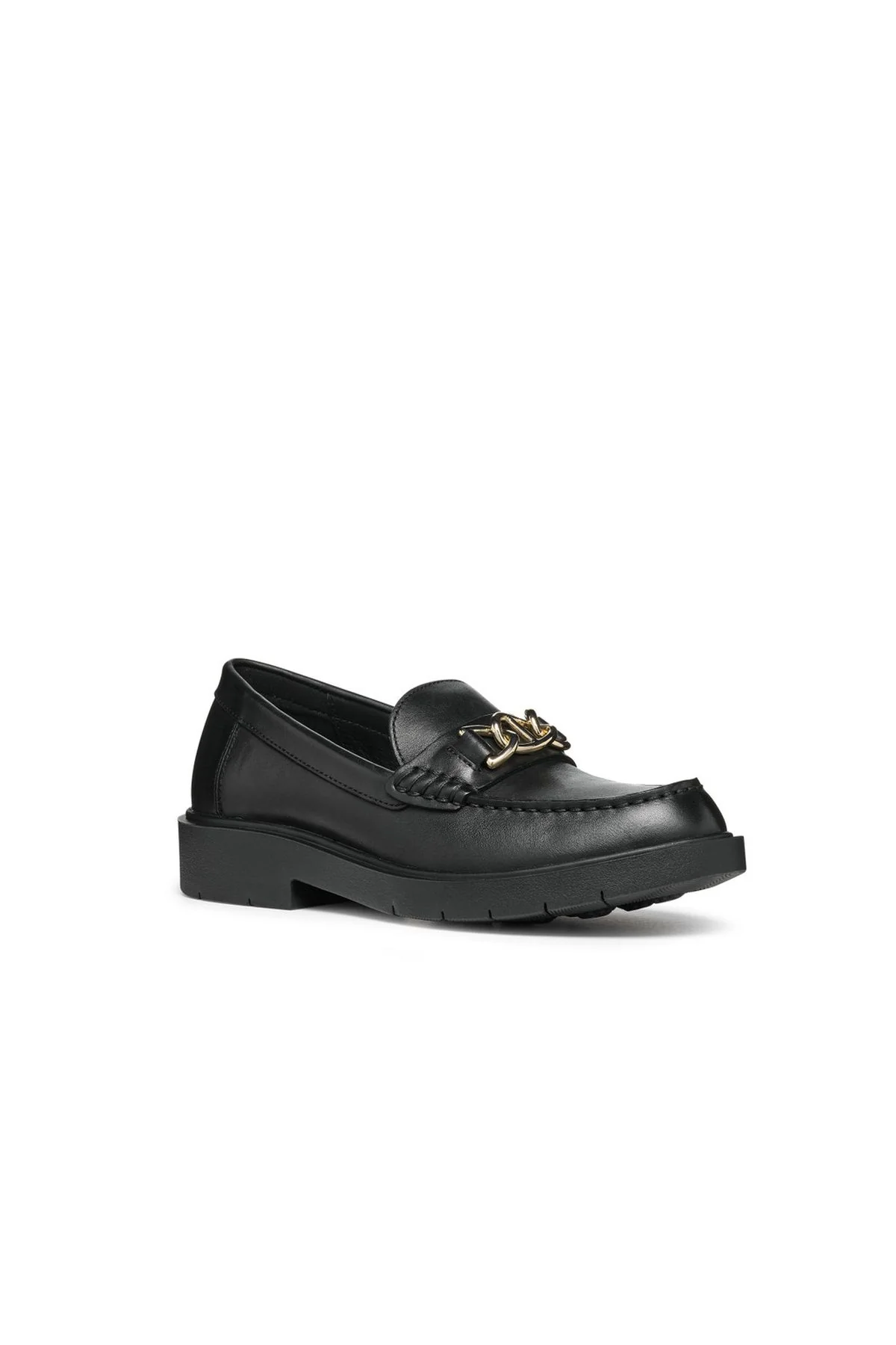 Geox Kadın Siyah Spherica EC1 C Deri Maskülen Loafer - Image 3