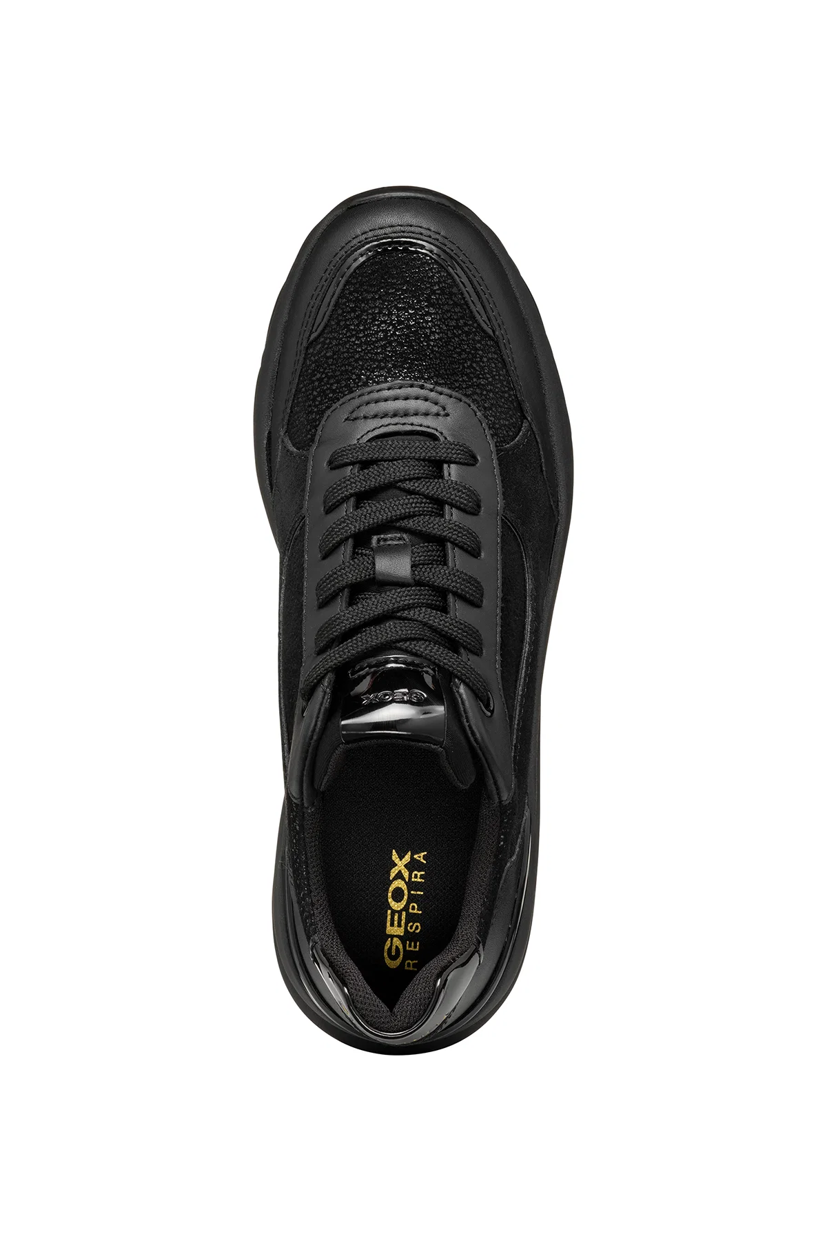 Geox Kadın Siyah Spherica Ec13 Bağcıklı Kalın Taban Deri Sneaker - Image 6