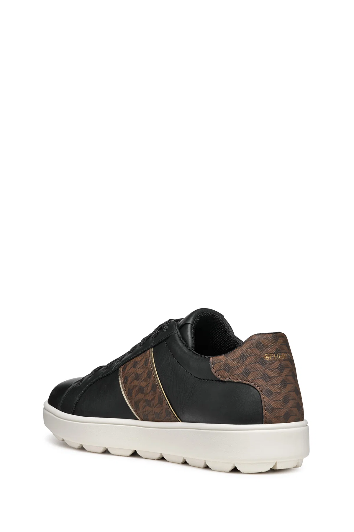 Geox Kadın Siyah Spherica Ecub-1 Bağcıklı Deri Sneaker - Image 4