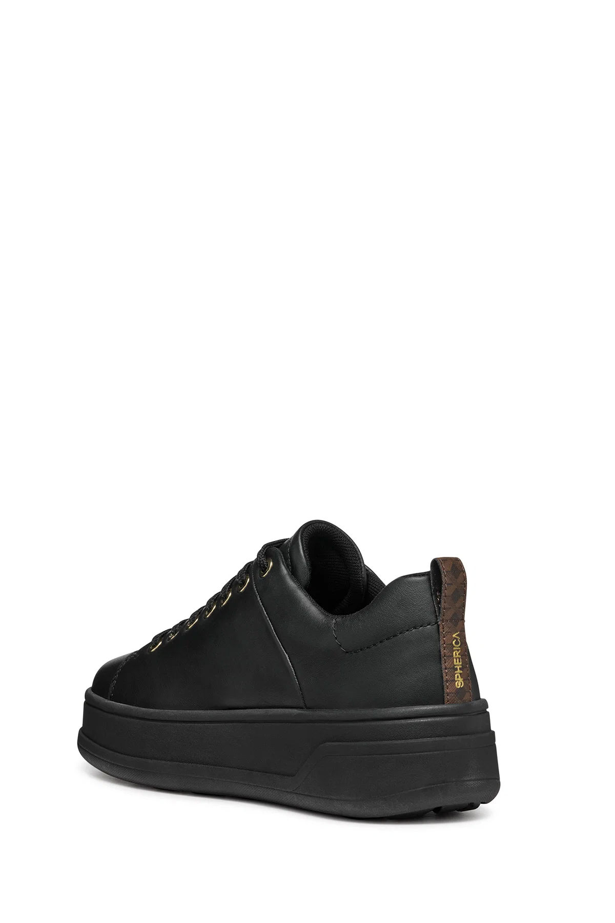 Geox Kadın Siyah Spherica Ecub-2 Bağcıklı Deri Sneaker - Image 4