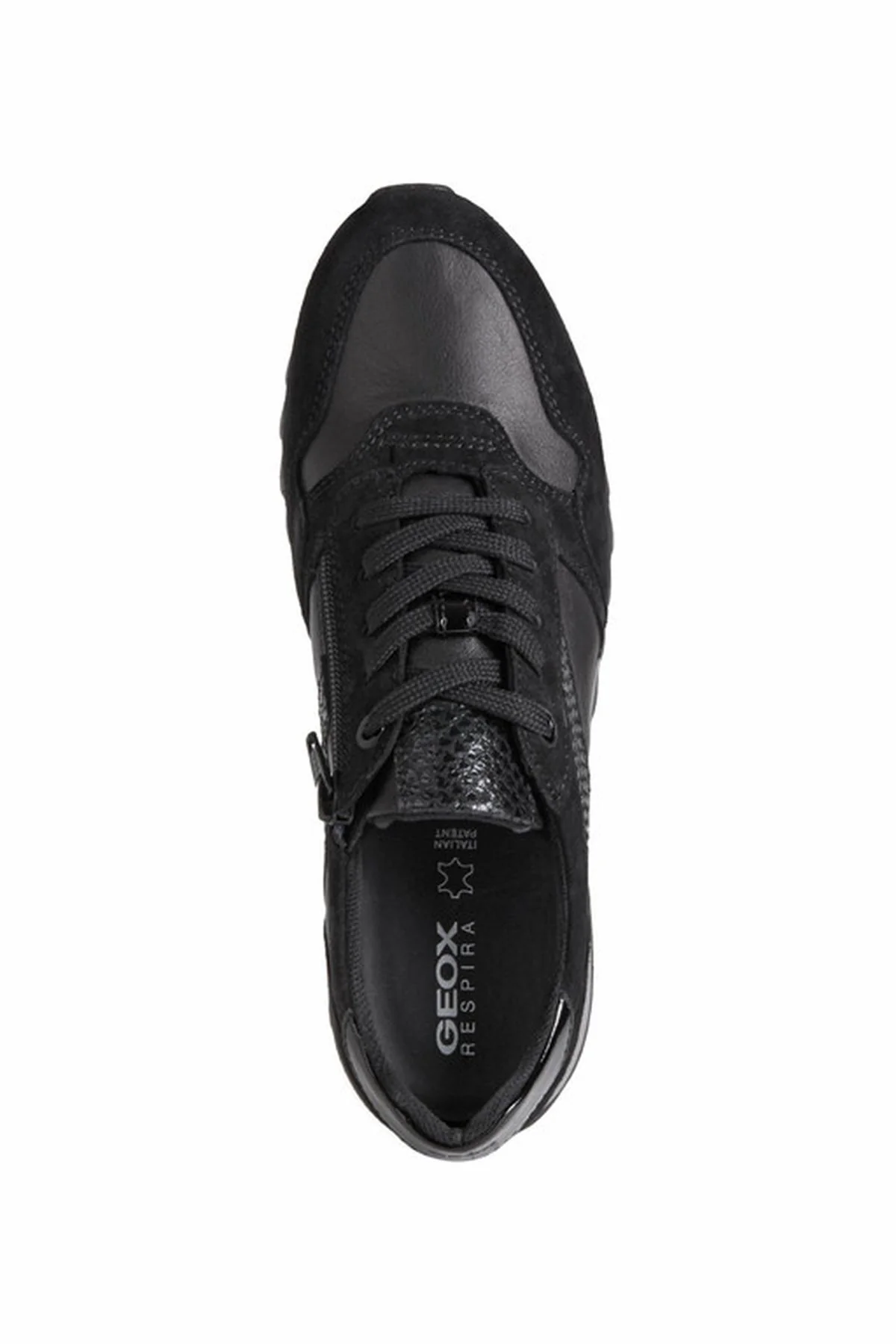 Geox Kadın Siyah Tabelya Kalın Tabanlı Deri Sneaker - Image 5