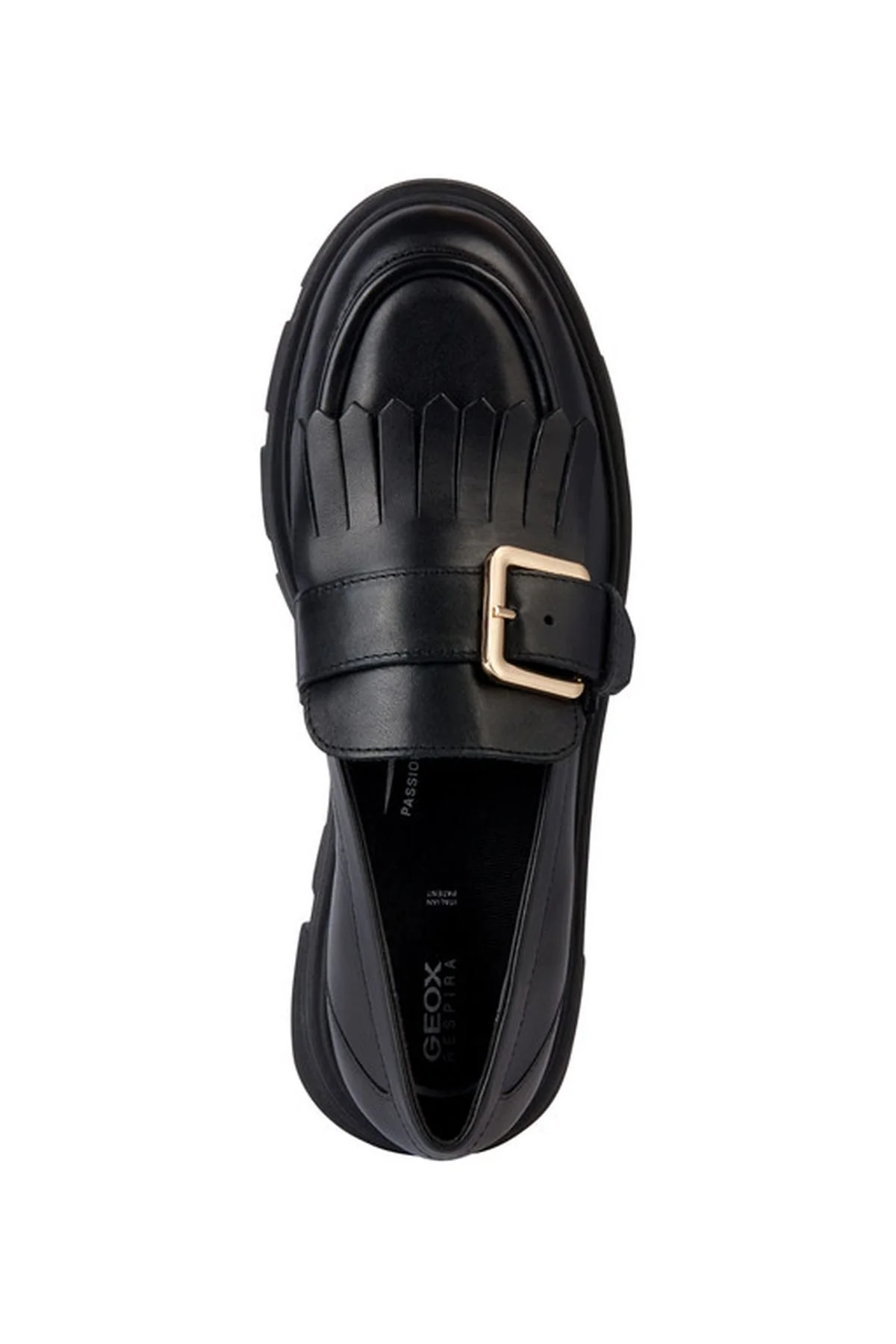 Geox Kadın Siyah Vilde Deri Maskülen Loafer - Image 5