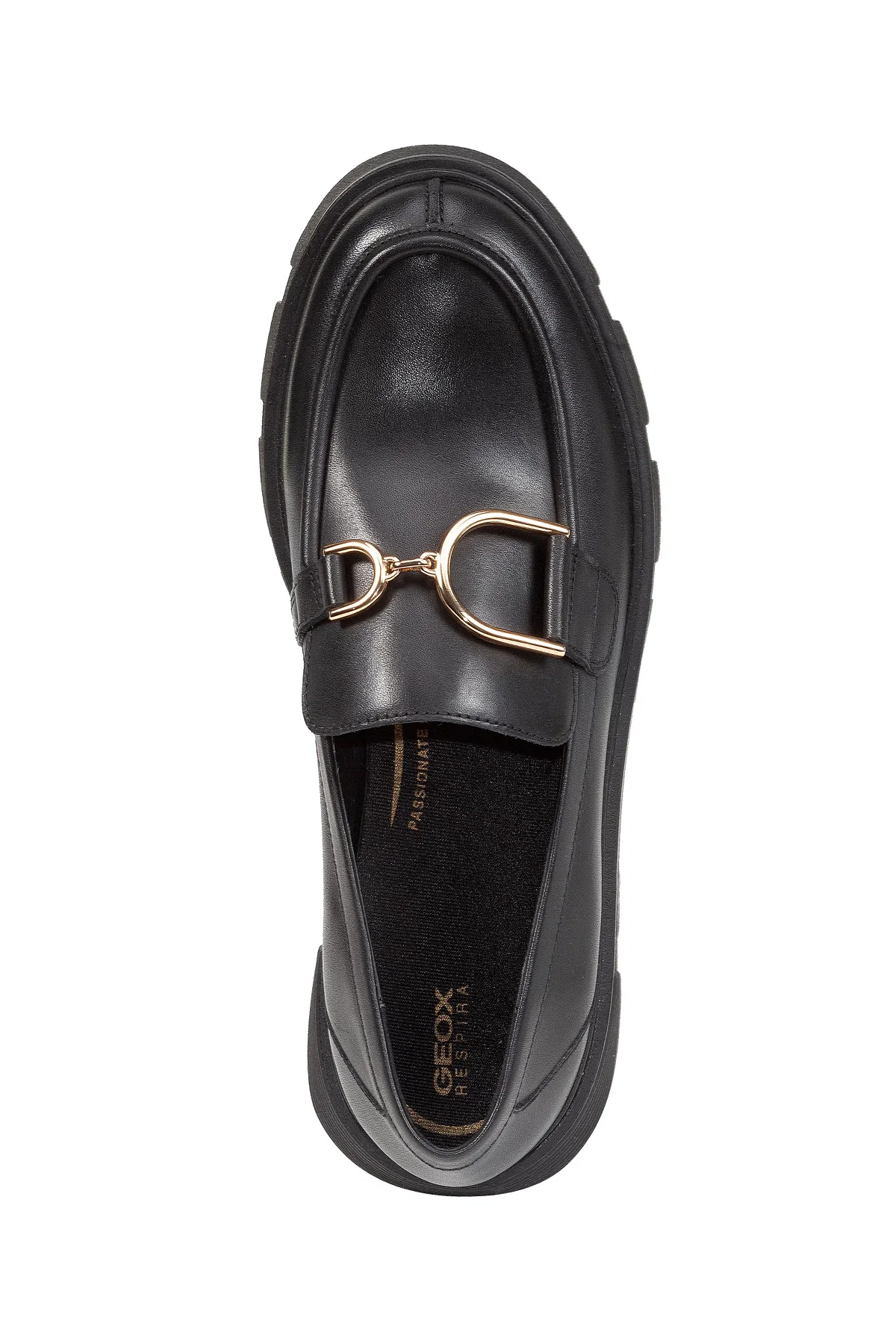 Geox Kadın Siyah Vilde Toka Detaylı Deri Maskülen Loafer - Image 6
