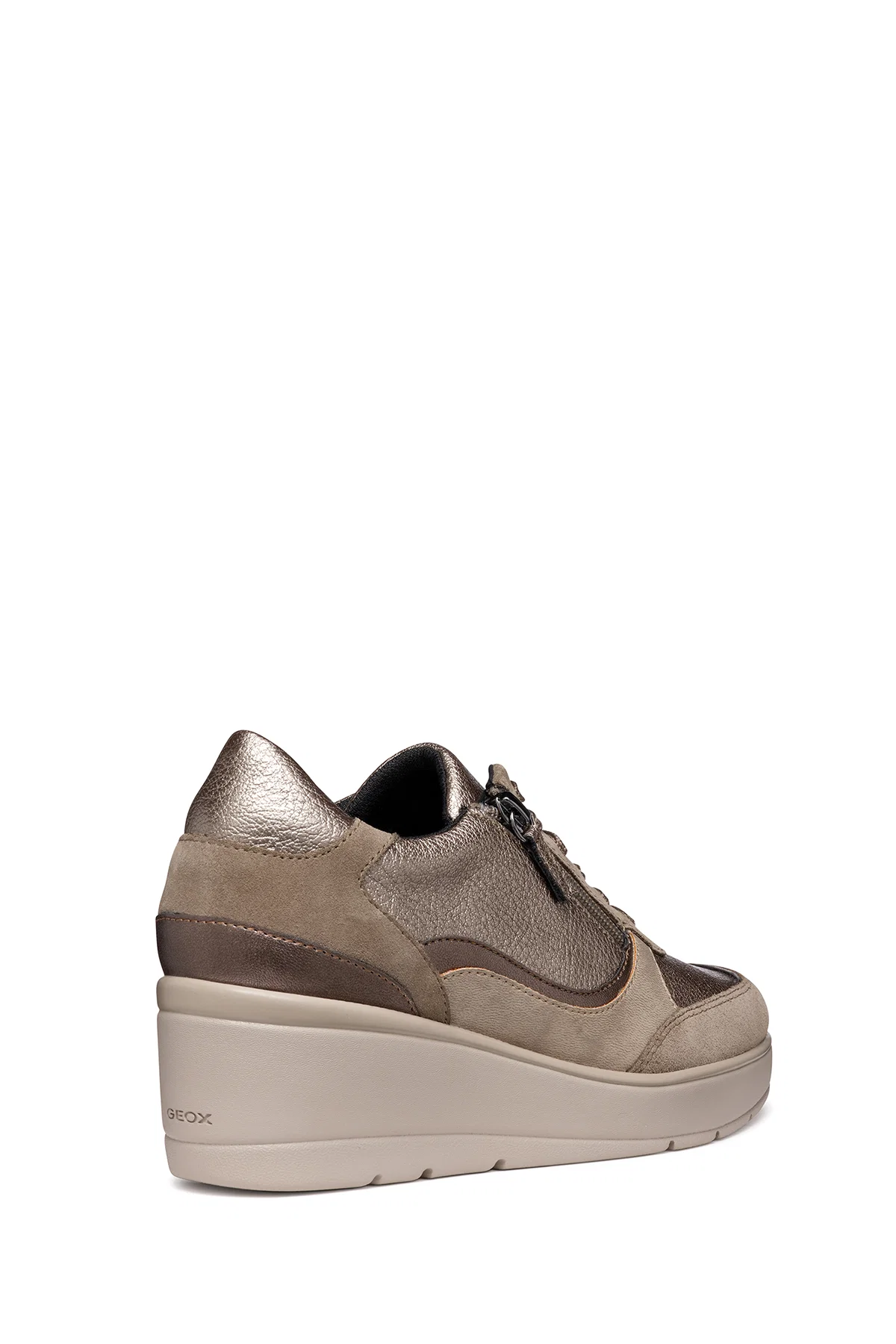 Geox Kadın Vizon Ilde Taup Bağcıklı Kalın Tabanlı Sneaker - Image 5