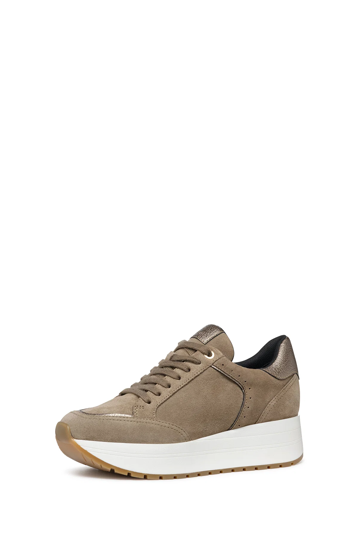 Geox Kadın Vizon New Kency Dolgu Taban Sneaker - Image 2