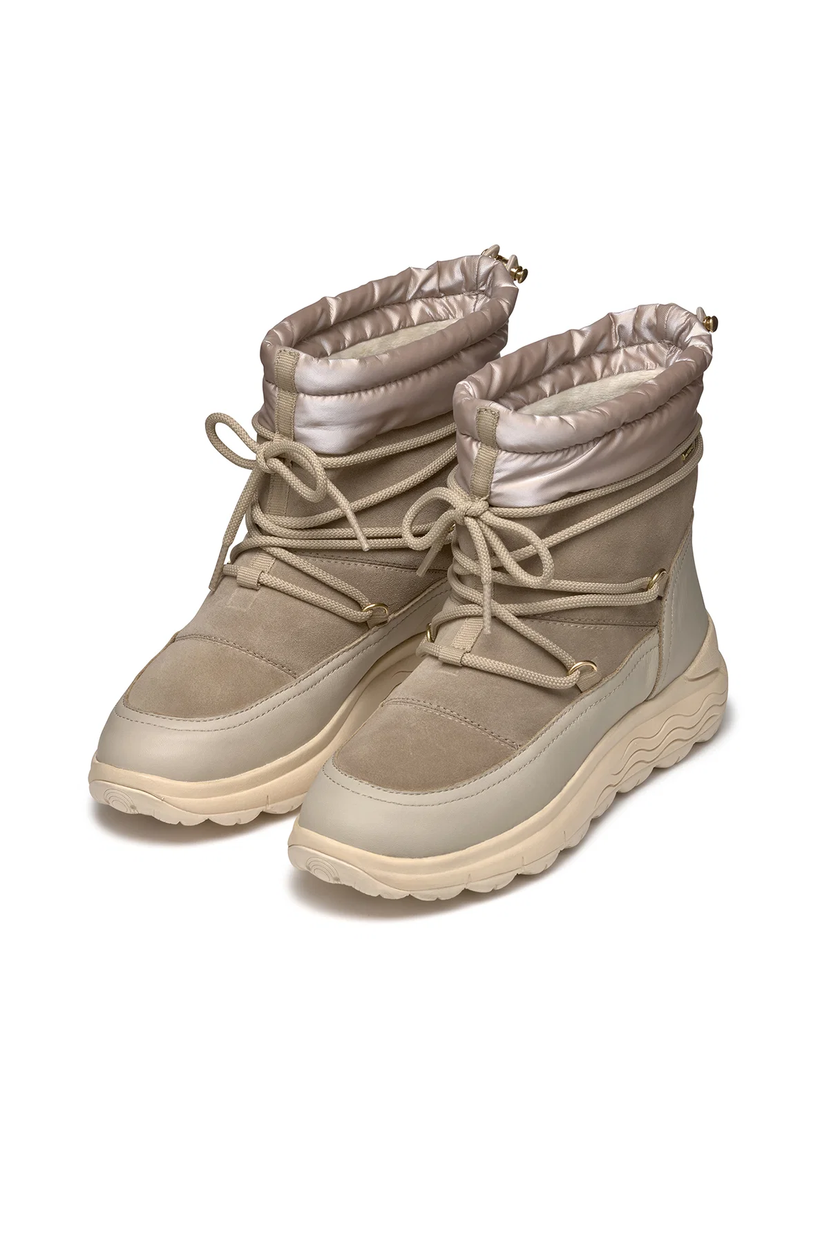 Geox Kadın Vizon Spherica 4x4 Abx Waterproof Deri Outdoor Bot - Image 3