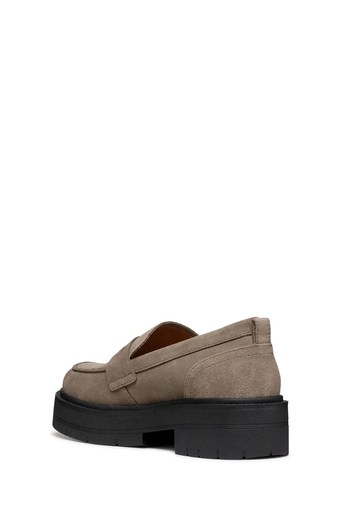 Geox Kadın Vizon Spherica Ec7 Süet Deri Maskülen Loafer - Image 4