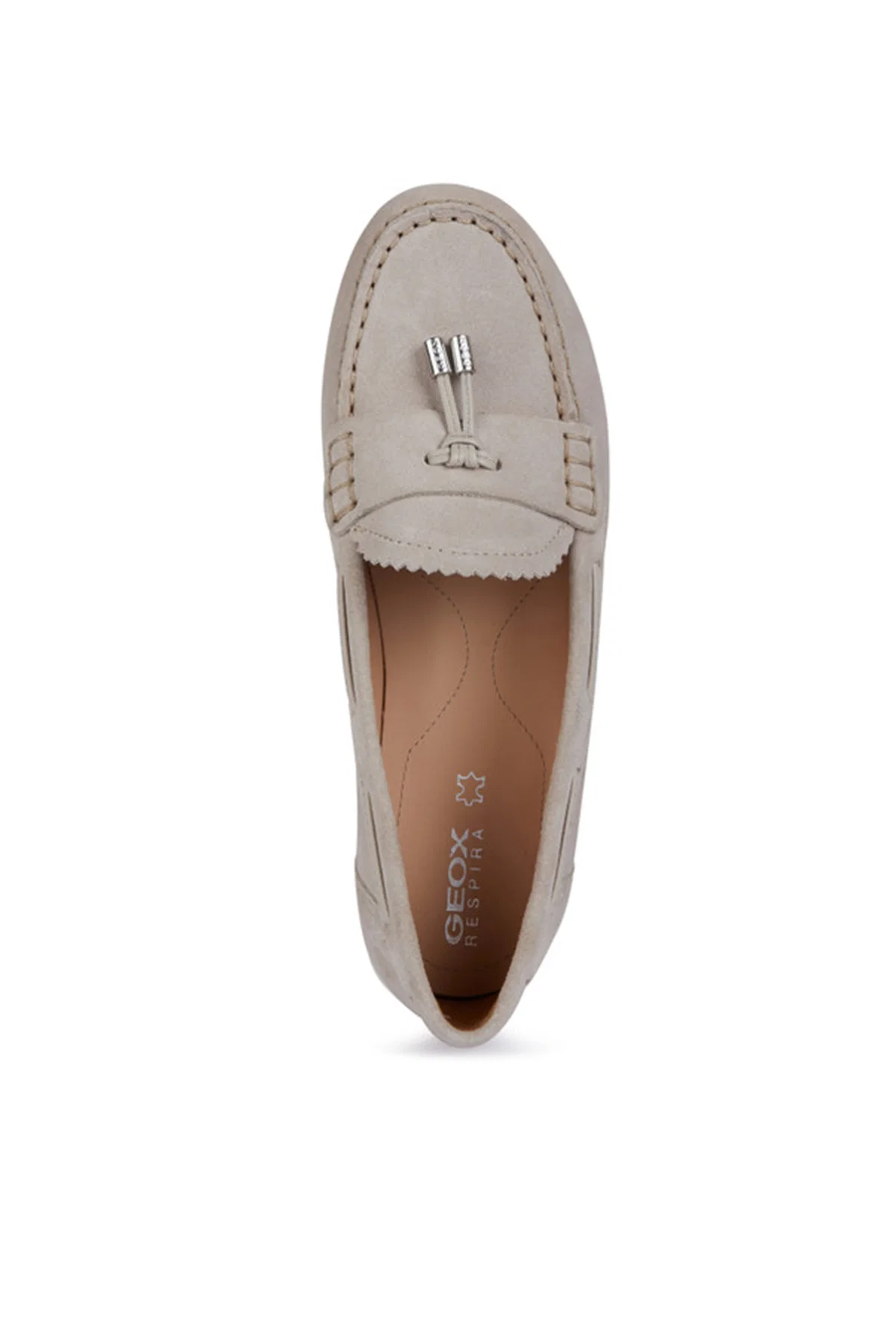 Geox Kadın Vizon  Vega Moc Moccasin Püsküllü Süet Deri Loafer - Image 5