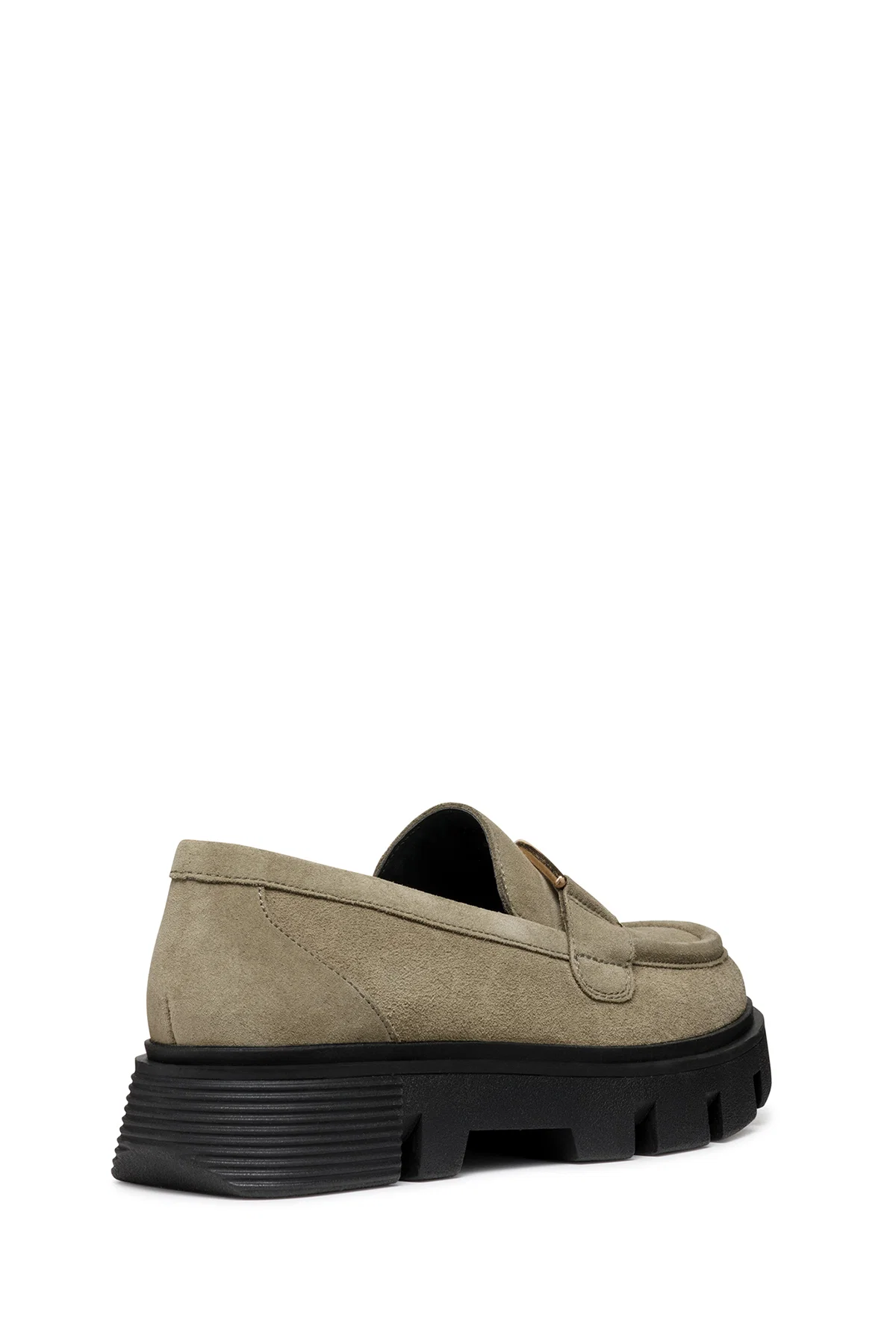 Geox Kadın Vizon Vilde Toka Detaylı Süet Deri Maskülen Loafer - Image 5