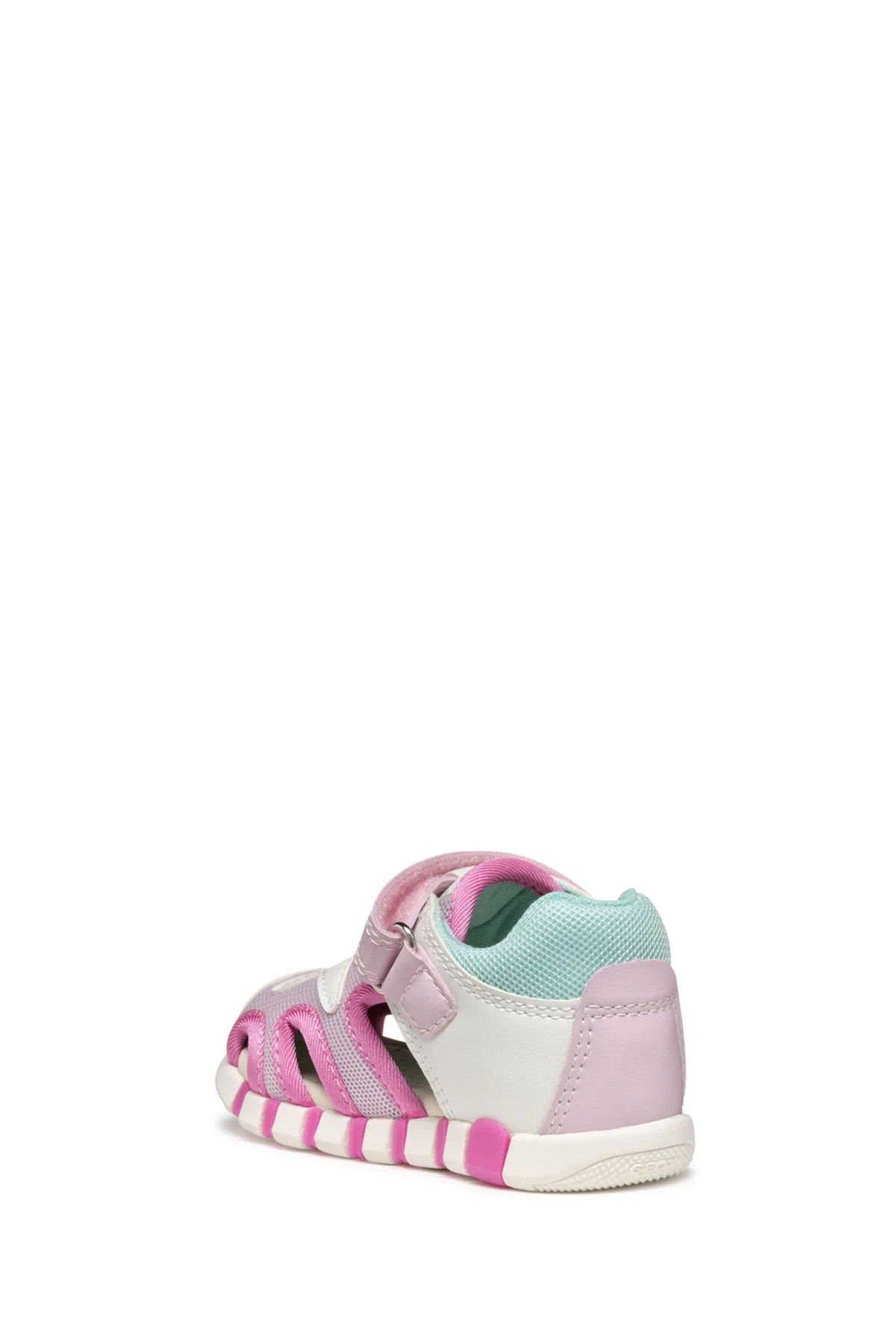 Geox Kız Bebek Beyaz B Sandal Iupidoo A - Synt + Mesh Bantlı Kumaş Sandalet - Image 2