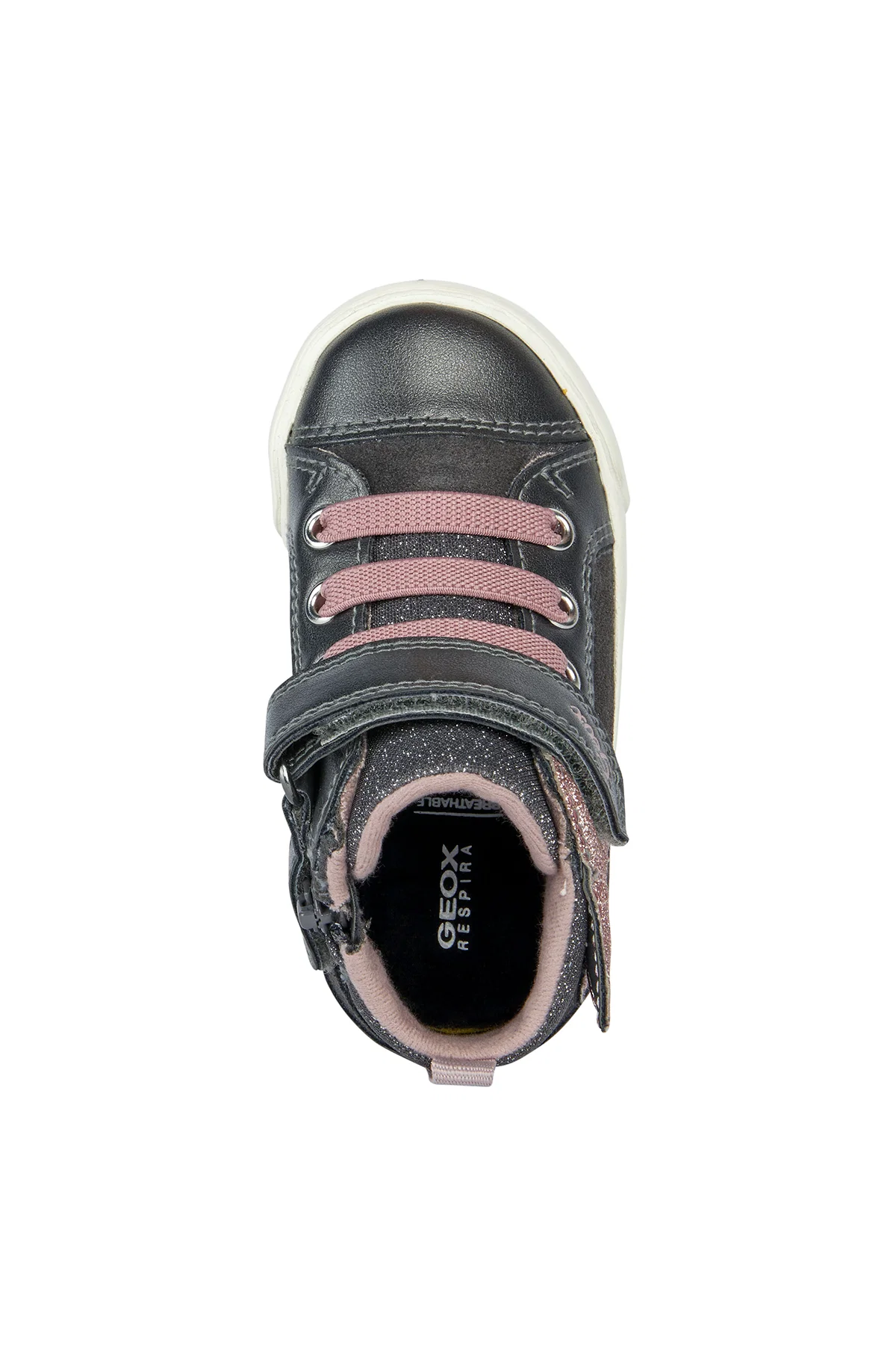 Geox Kız Bebek Kilwi G.A Gri Bantlı Sneaker - Image 5