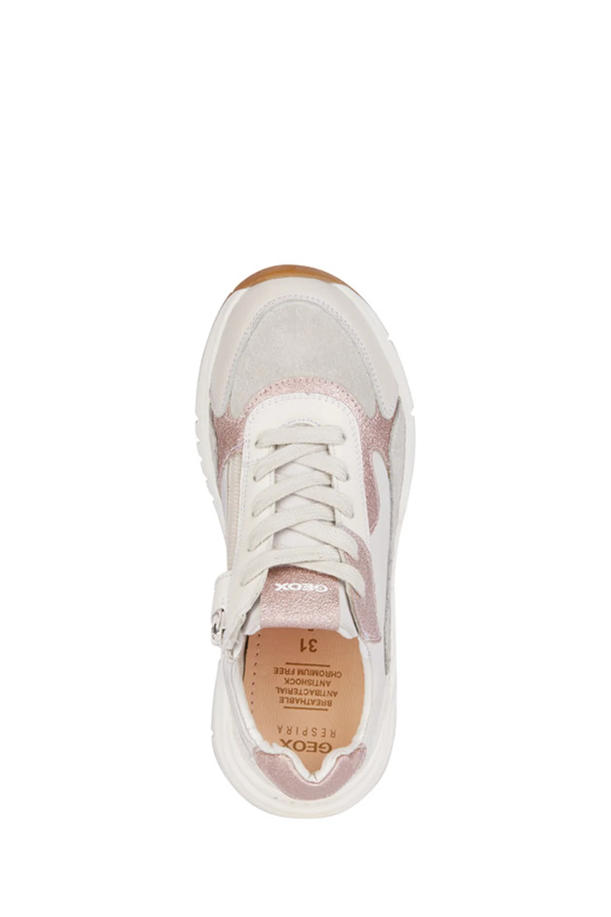 Geox Kız Çocuk Beyaz Mawazy Bağcıklı Sneaker - Image 5