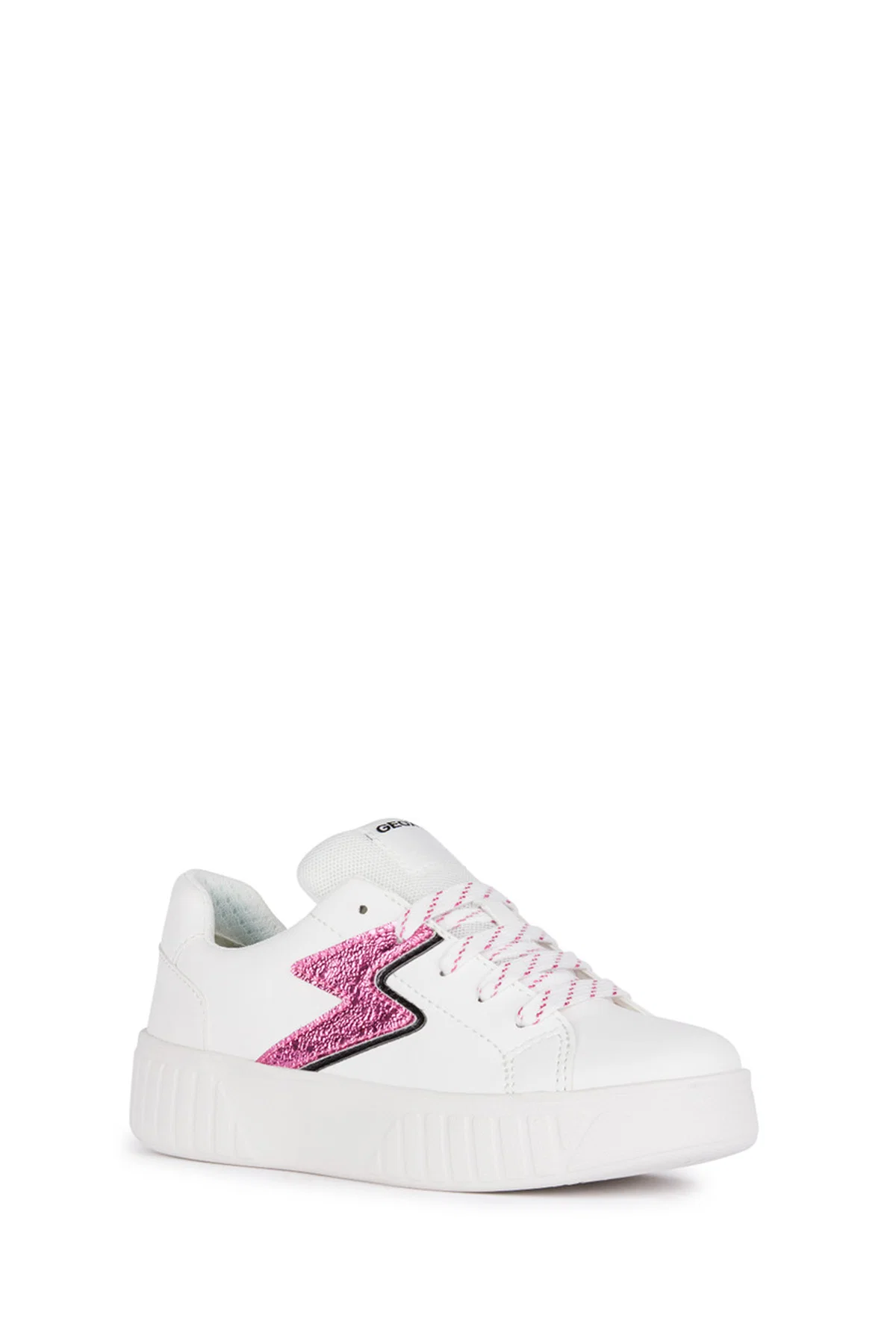 Geox Kız Çocuk Beyaz Mikiroshi Bantlı Deri Sneaker - Image 2