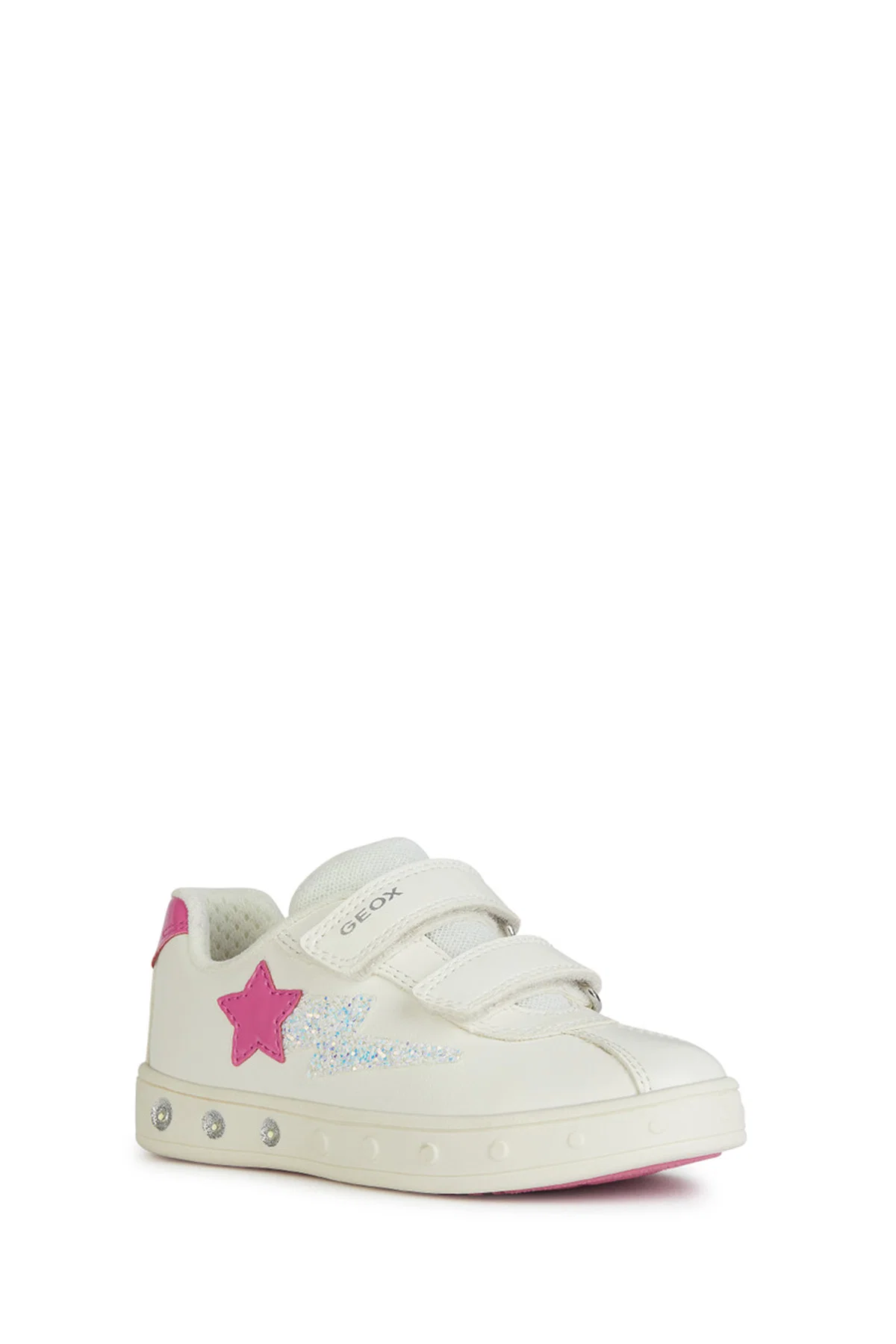 Geox Kız Çocuk Beyaz Skylin Bantlı Deri Sneaker - Image 2
