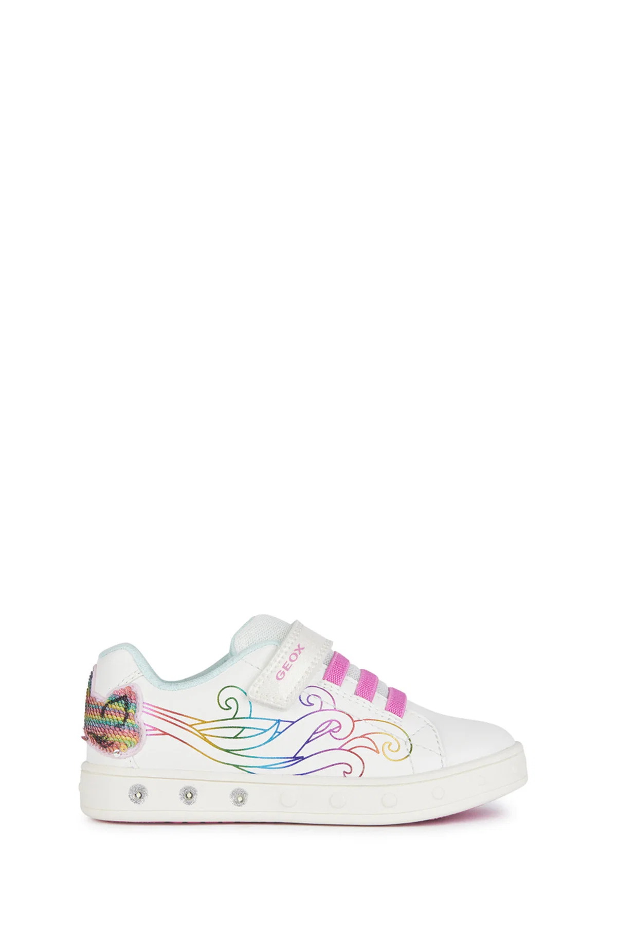 Geox Kız Çocuk Beyaz Skylin Deri Sneaker - Image 3