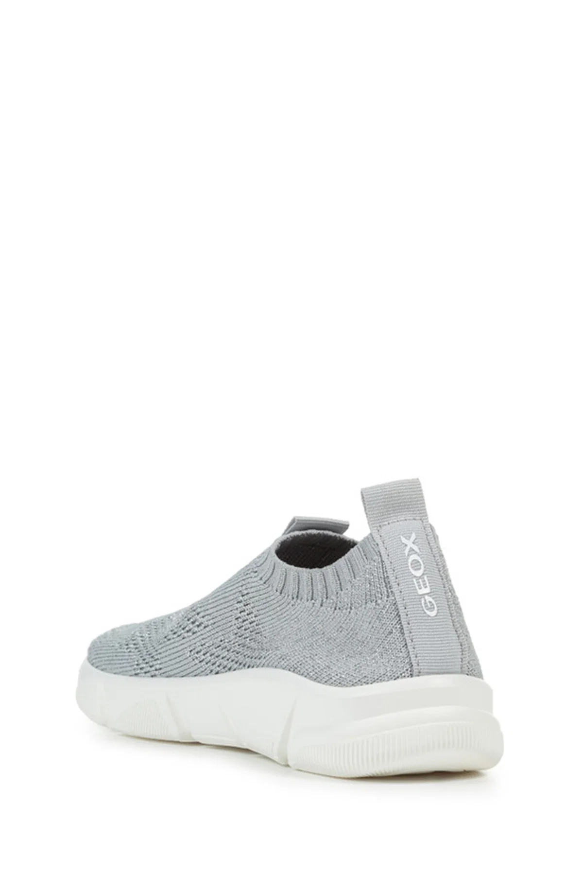 Geox Kız Çocuk Gri J Aril G. E - Shiny Knitt. Text Kumaş Sneaker - Image 3
