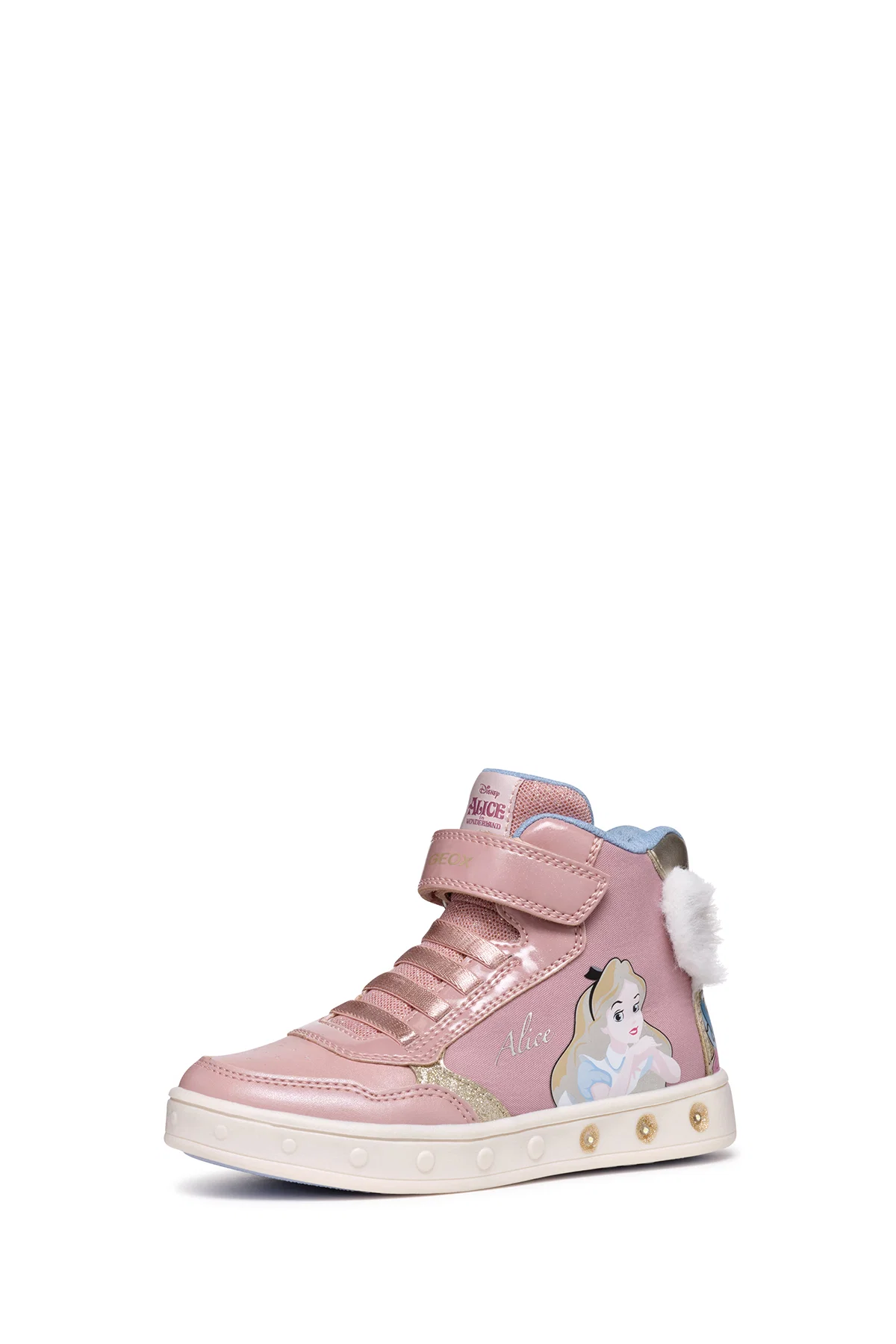 Geox Kız Çocuk Pembe Skylin Bantlı Desenli Bilekli Sneaker - Image 3
