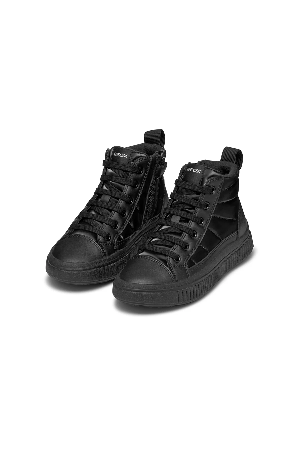 Geox Kız Çocuk Siyah Laquinny Bağcıklı Kumaş Bilekli Sneaker - Image 2
