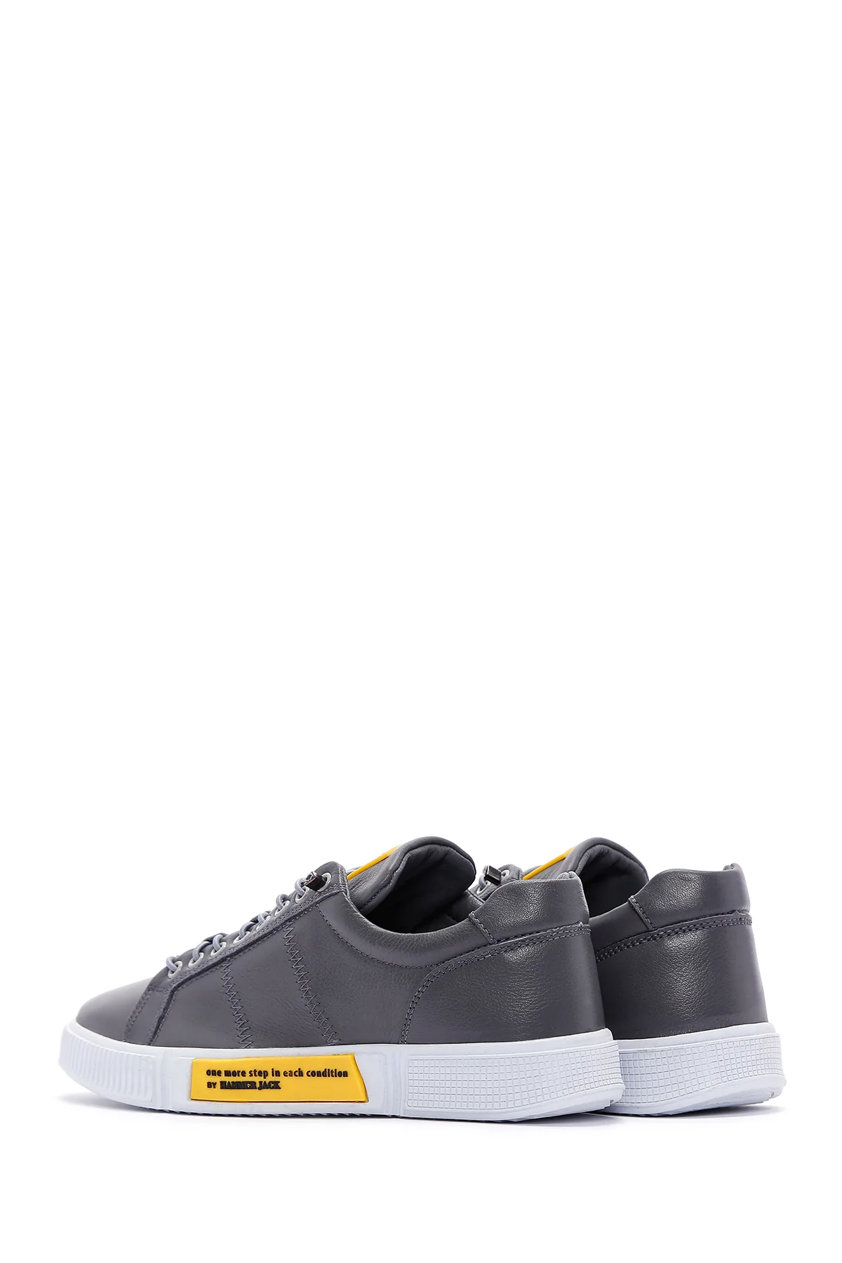 Hammer Jack Erkek Grı Toscana Deri Sneaker - Image 5