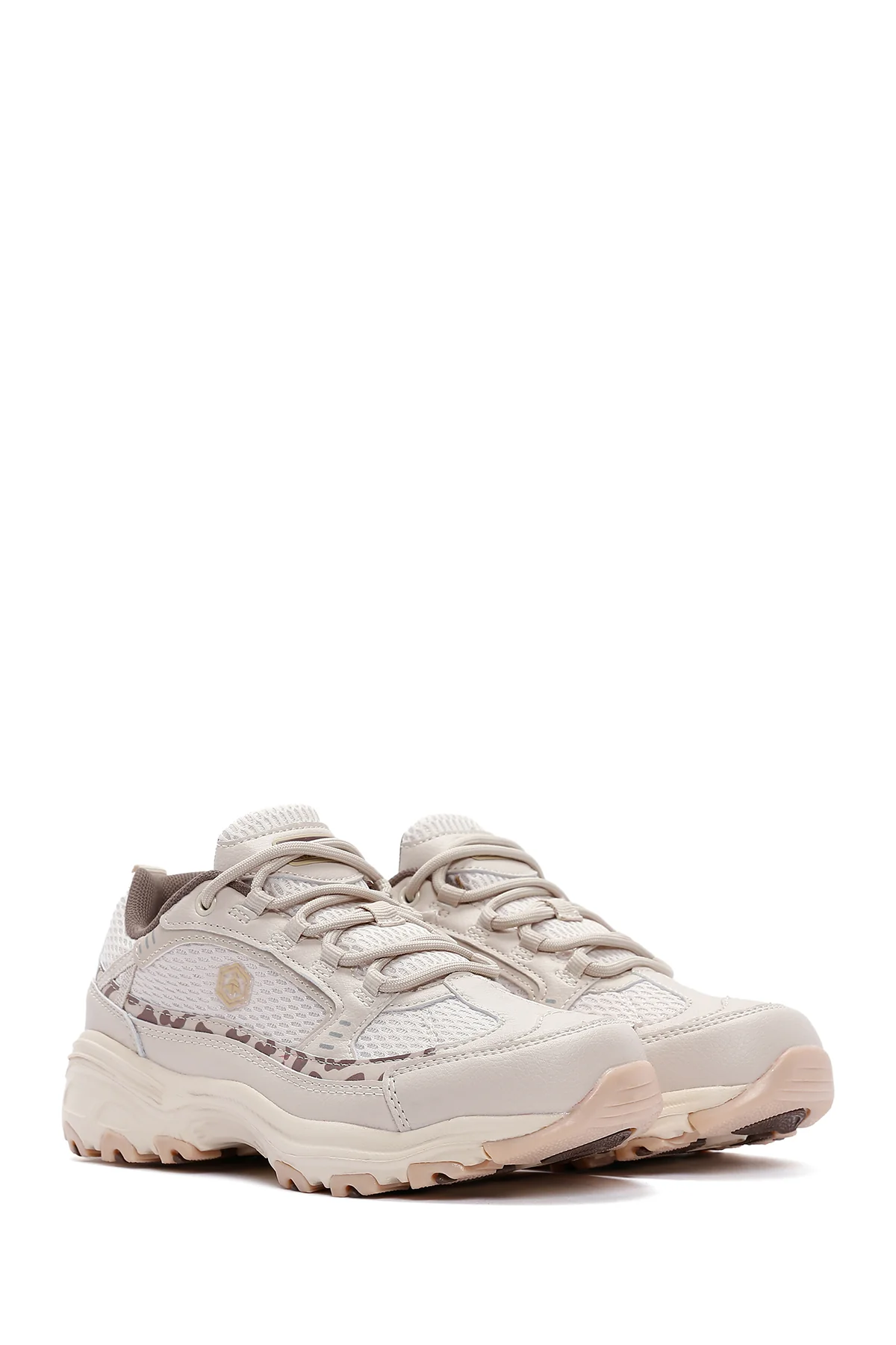 Hammer Jack Kadın Bej Kamuflaj Sneaker - Image 3