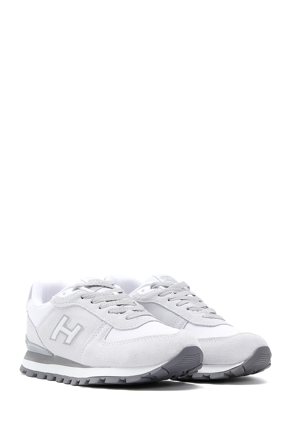 Hammer Jack Kadın Beyaz-Gri Deri Peru G Sneaker - Image 3