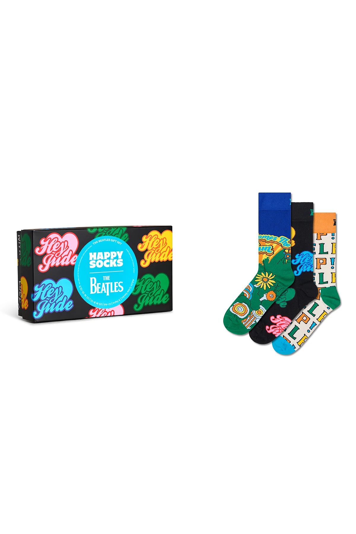 Happy Socks Erkek Çok Renkli Desenli Pamuklu 3'lü Çorap Seti - Image 3