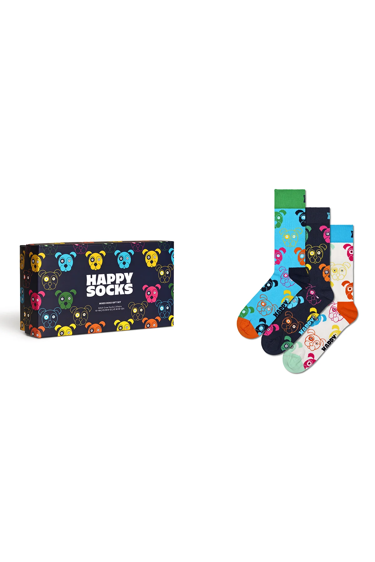 Happy Socks Erkek Çok Renkli Desenli Pamuklu 3’lü Çorap Seti - Image 7