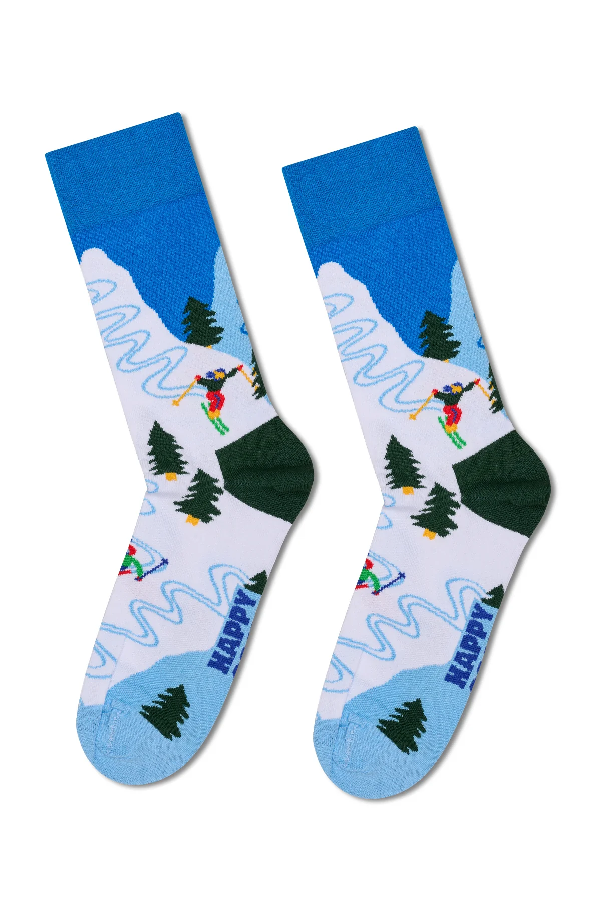 Happy Socks Erkek Çok Renkli Kış Temalı Pamuklu 2’li Çorap Seti - Image 3