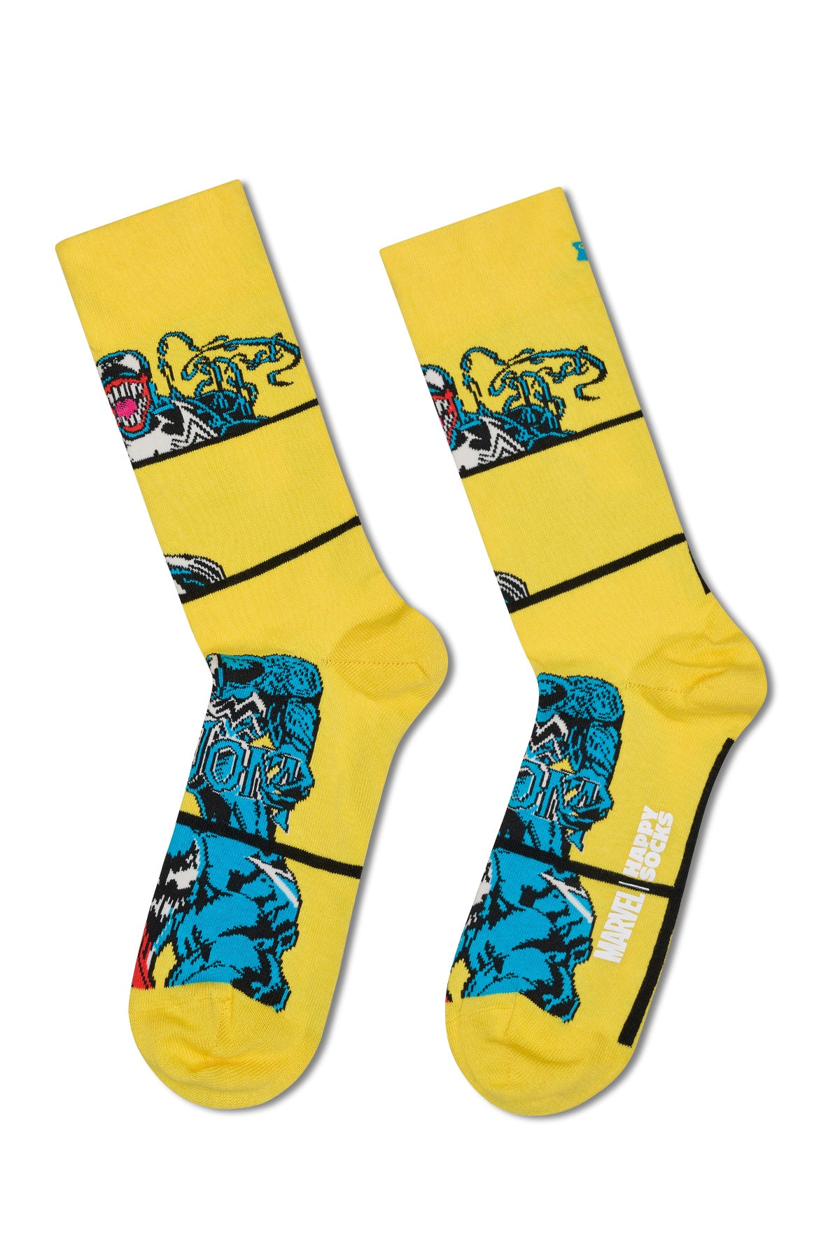 Happy Socks Erkek Çok Renkli Spıder-Man Desenli Pamuklu 3’lü Çorap Seti - Image 3