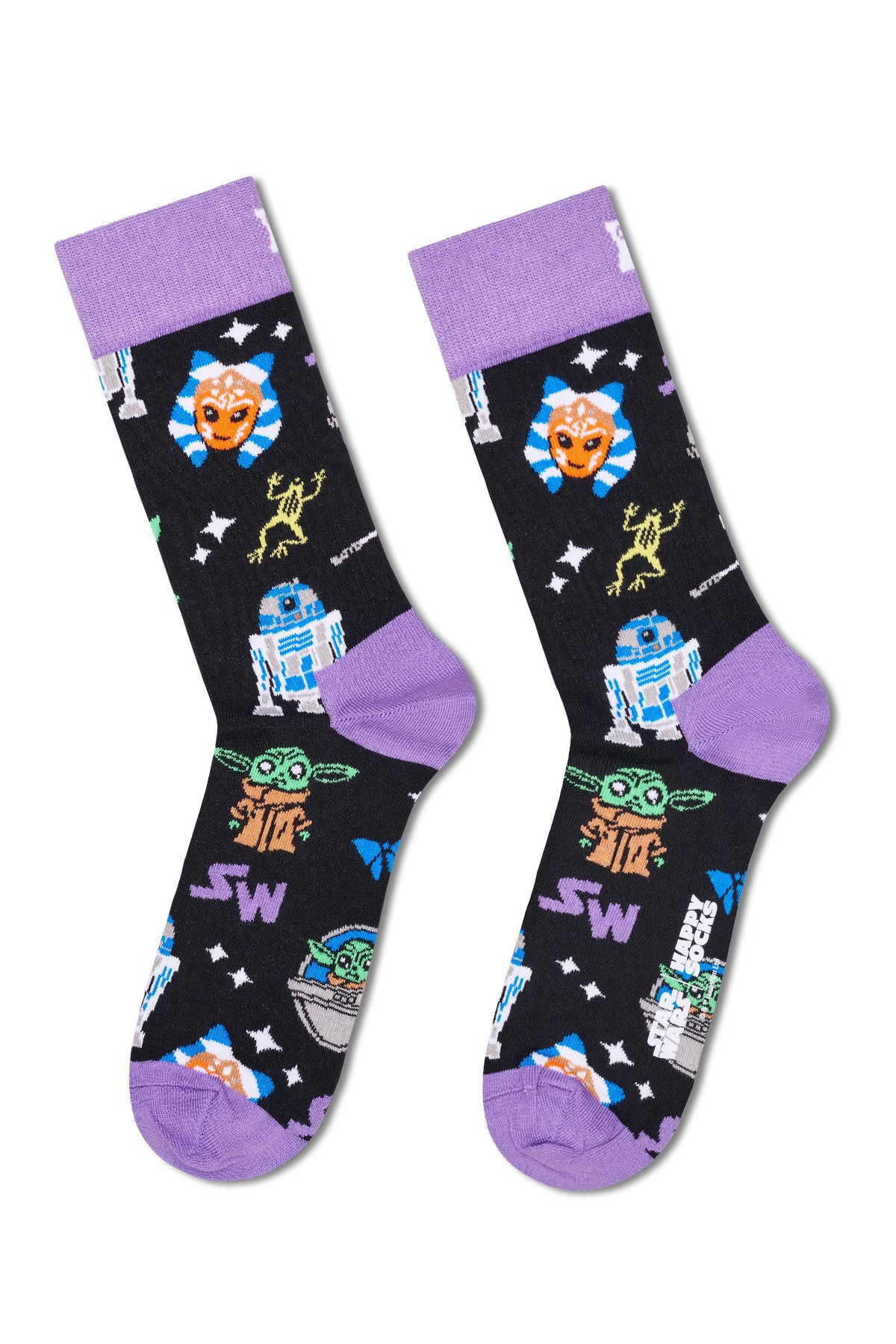 Happy Socks Erkek Çok Renkli Star Wars Mandalorian Temalı 6'lı Çorap Seti - Image 4