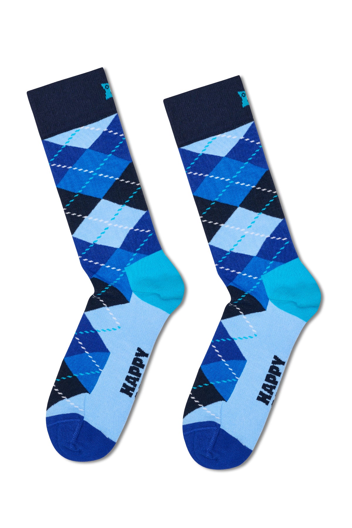 Happy Socks Erkek Lacivert Desenli Pamuklu 4'lü Çorap Seti - Image 2