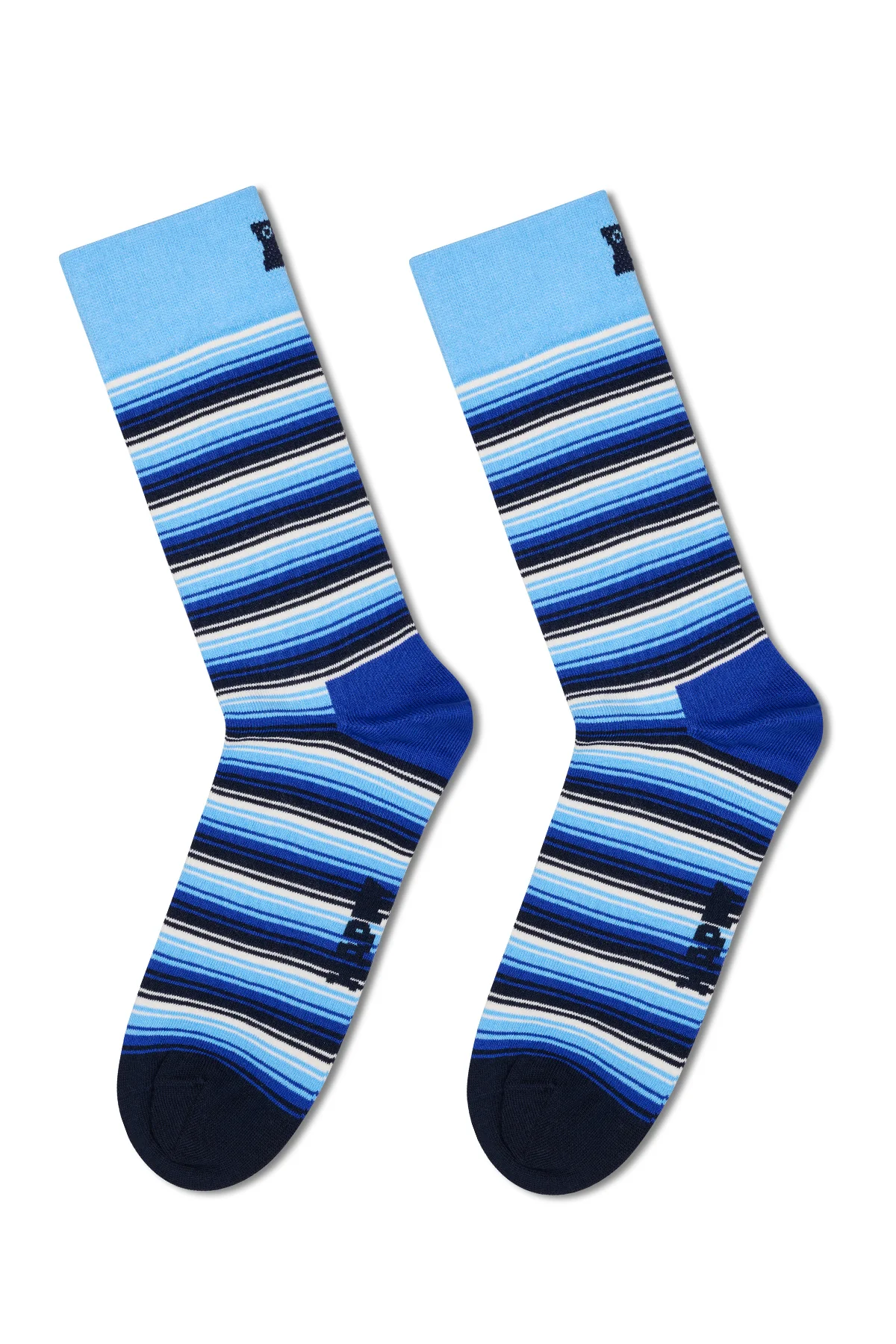 Happy Socks Erkek Lacivert Desenli Pamuklu 4'lü Çorap Seti - Image 5