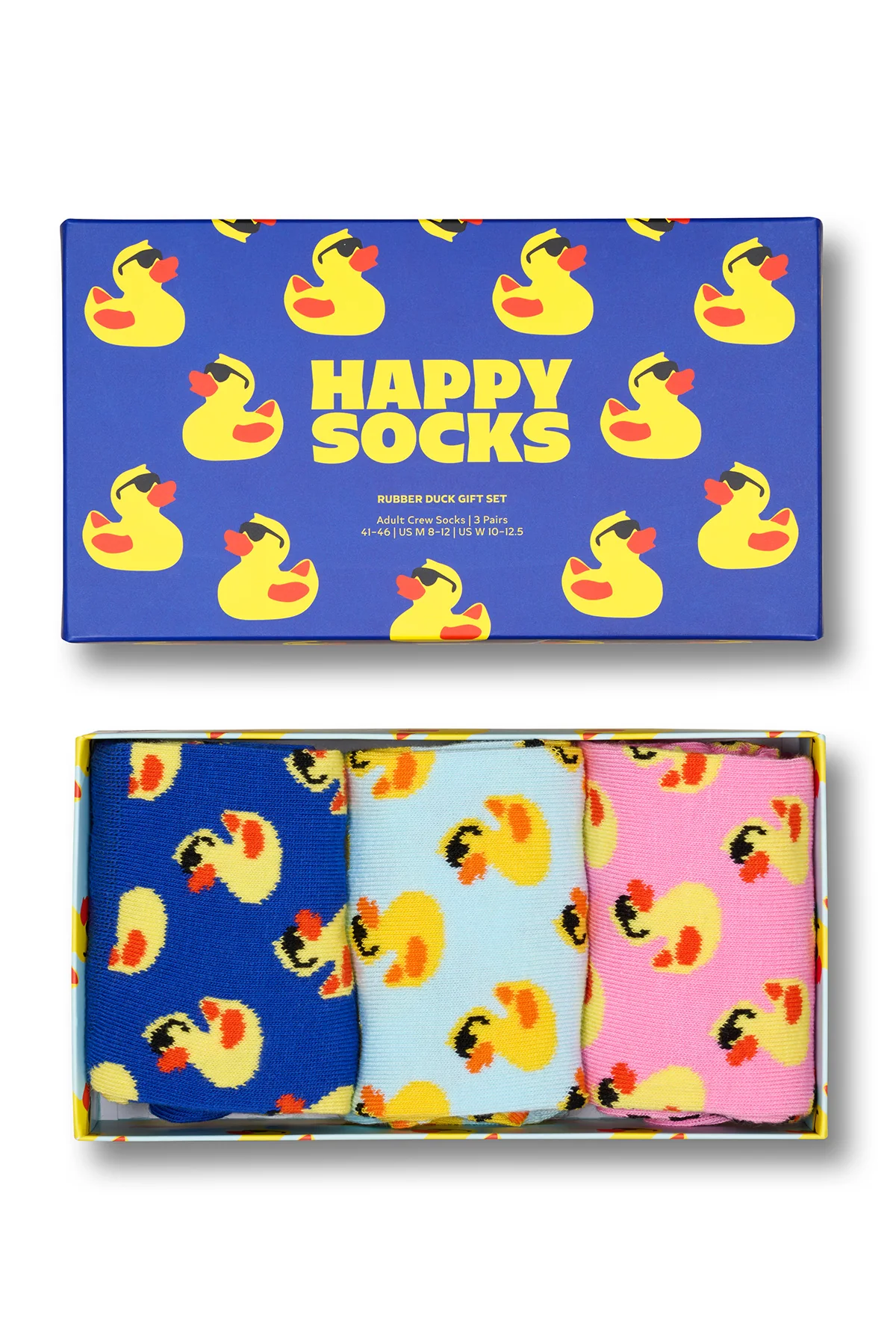 Happy Socks Erkek Çok Renkli Ördek Desenli Pamuklu 3’lü Çorap Seti - Image 5