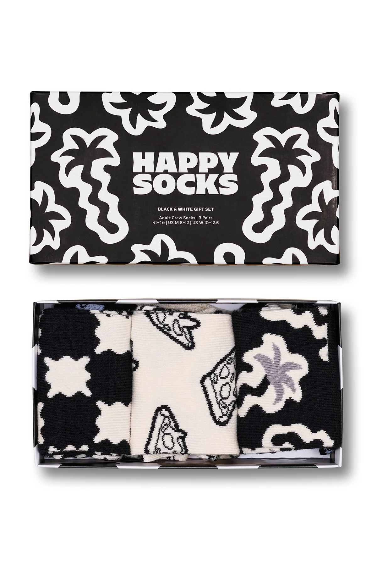 Happy Socks Erkek Siyah Desenli 3’lü Pamuklu Çorap Seti - Image 5