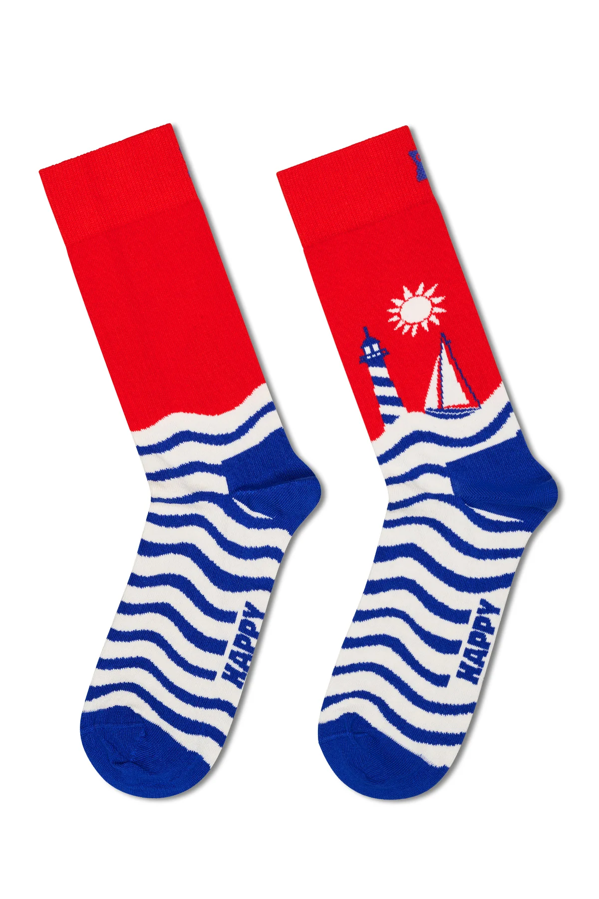 Happy Socks Kadın Mavi Sahil Temalı Pamuklu 3’lü Çorap Seti - Image 3