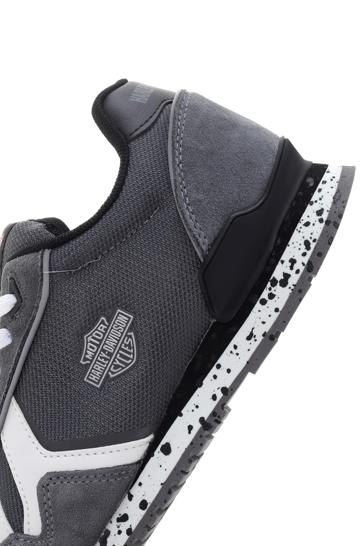 Harley Davidson Erkek Chevelle Gri Süet Detaylı Sneaker - Image 7