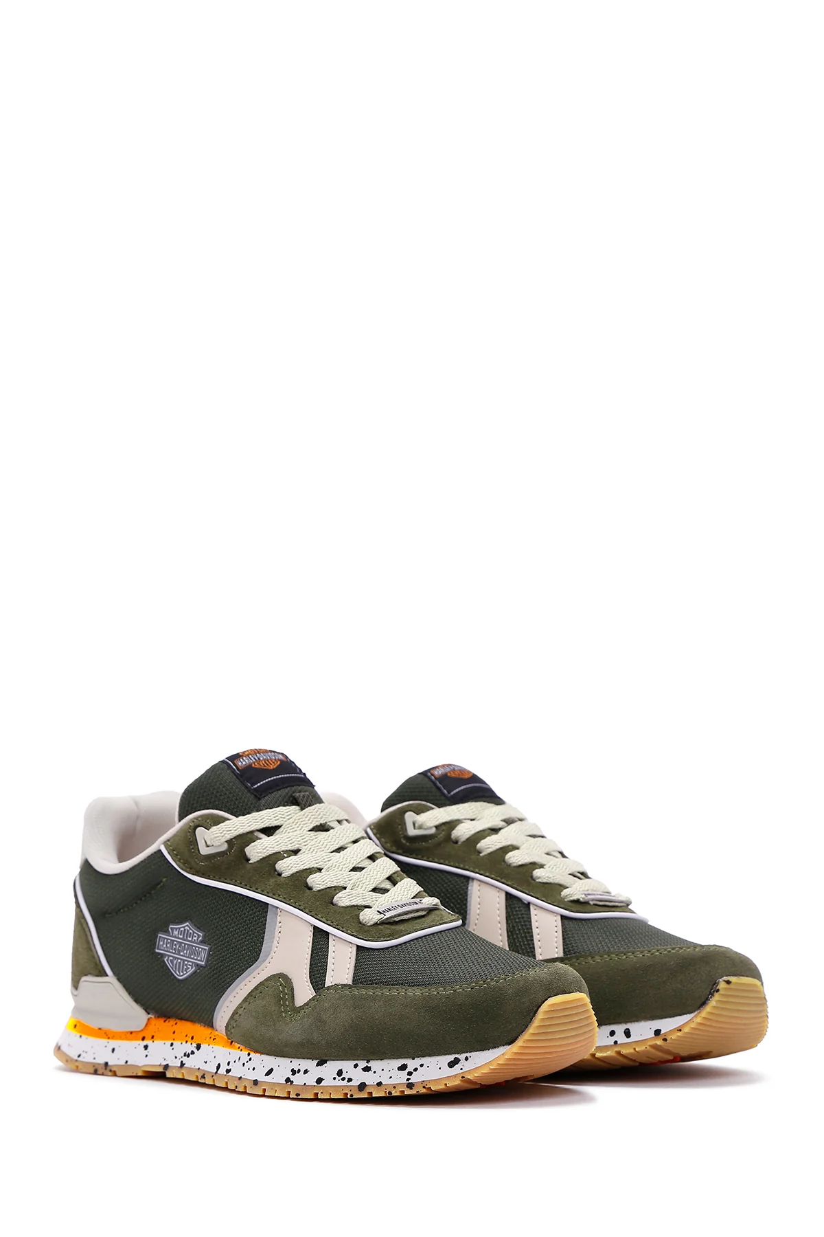 Harley Davidson Erkek Chevelle Haki Süet Detaylı Sneaker - Image 3